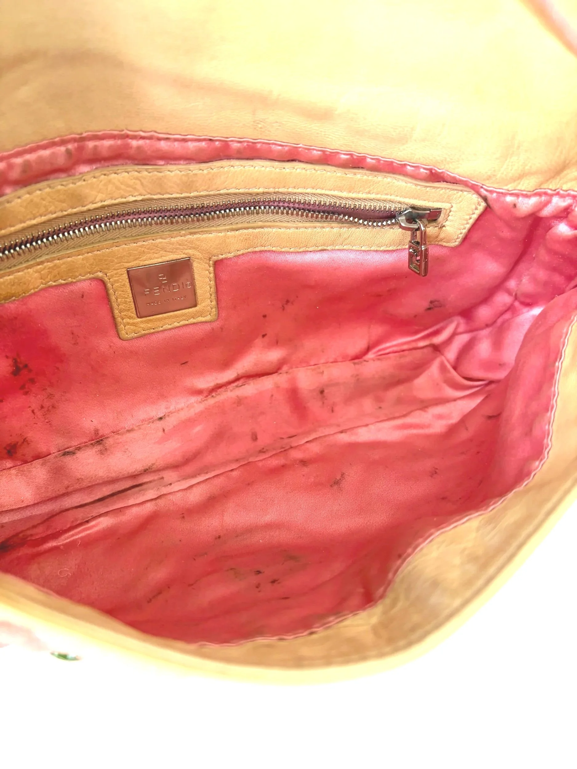 Rare Glittery Pink Floral Lace Fendi Baguette — image 11