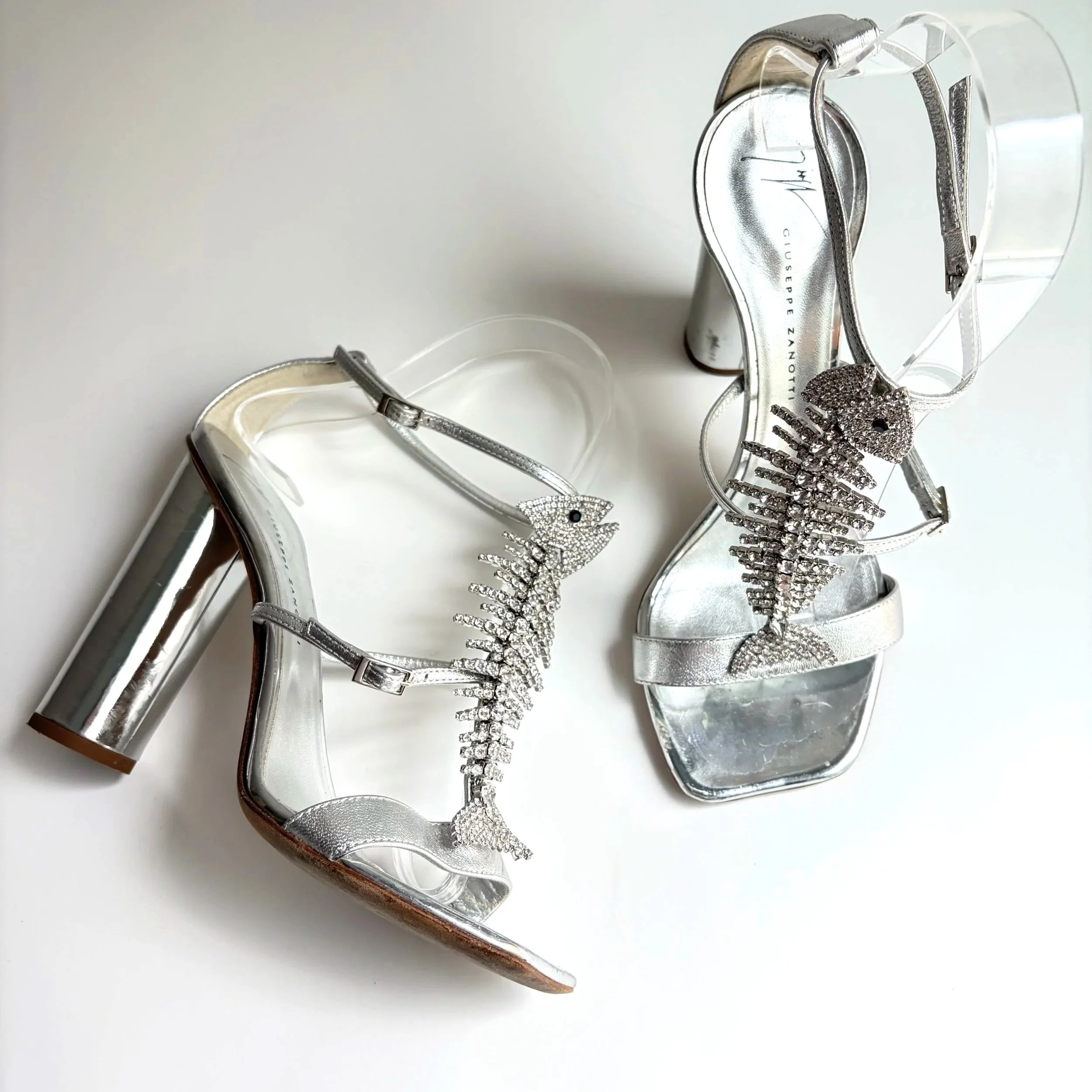 Vtg Giuseppe Zanotti Fishbone Heels (37) — image 5