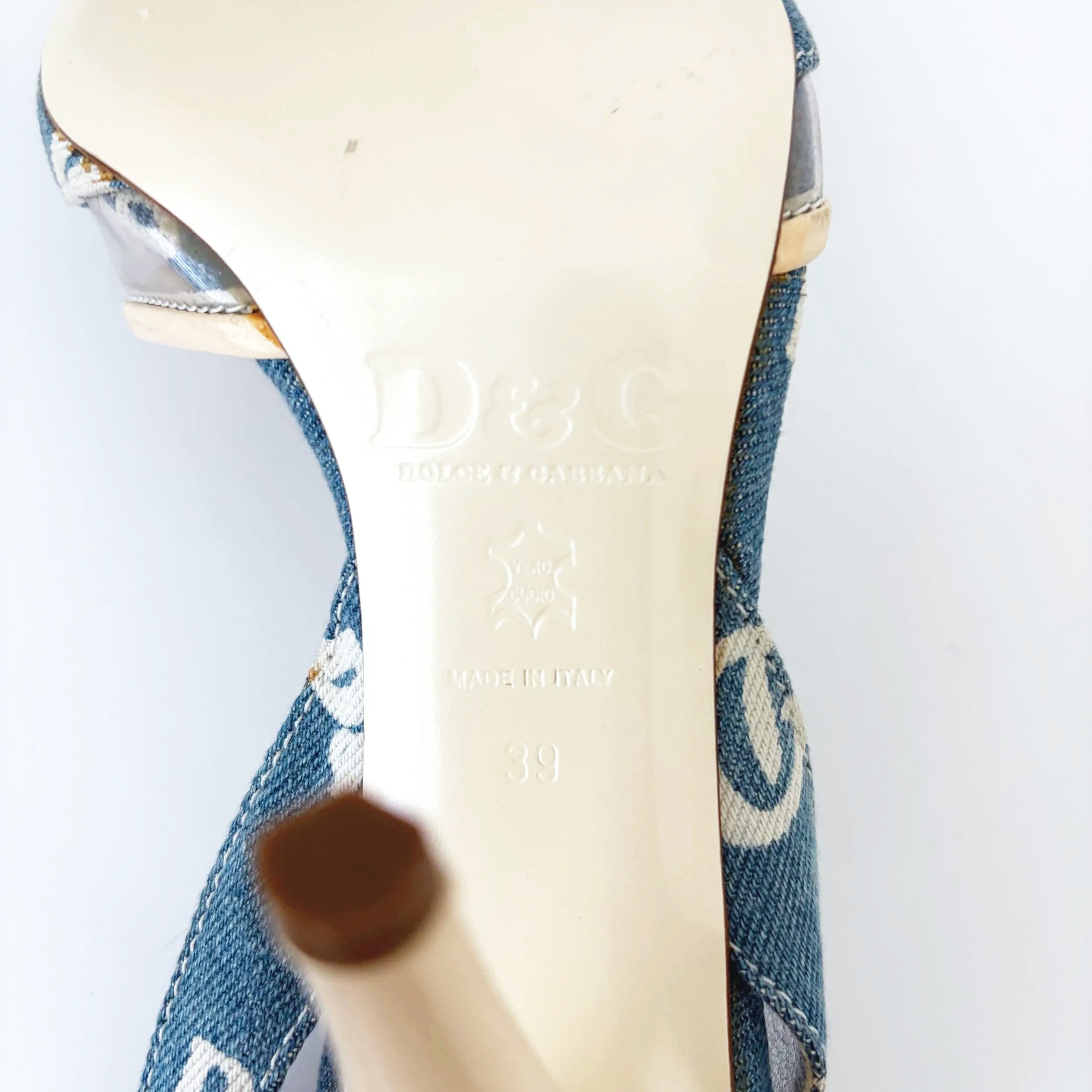 D&G Denim Buckle Heels (39) — image 6