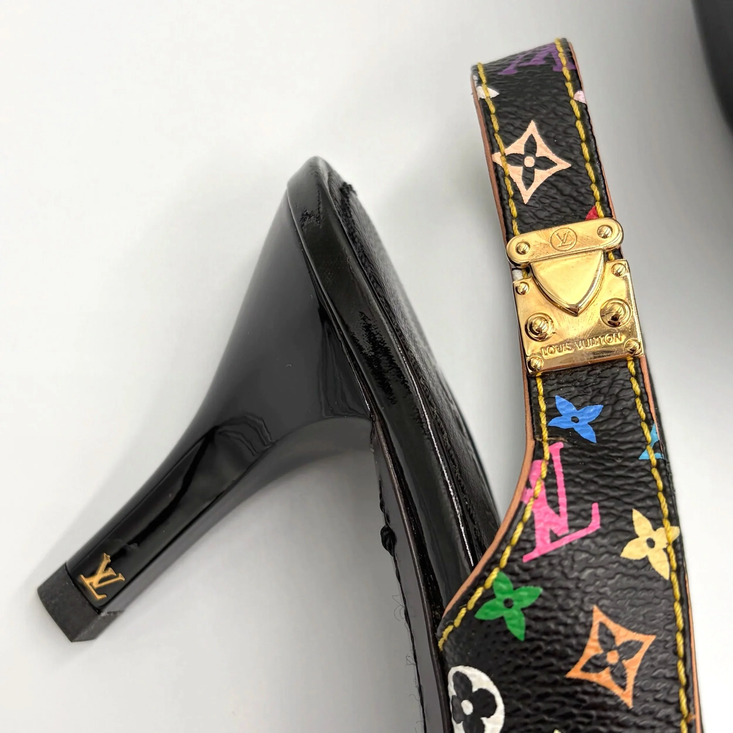 Louis Vuitton Blk Murakami Heels (35.5) — image 3