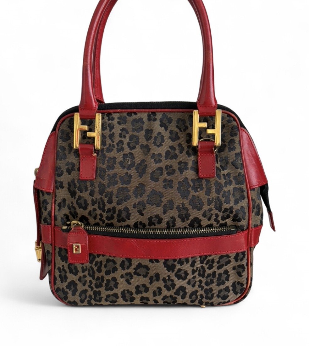 Vintage Fendi Leopard Print Bag