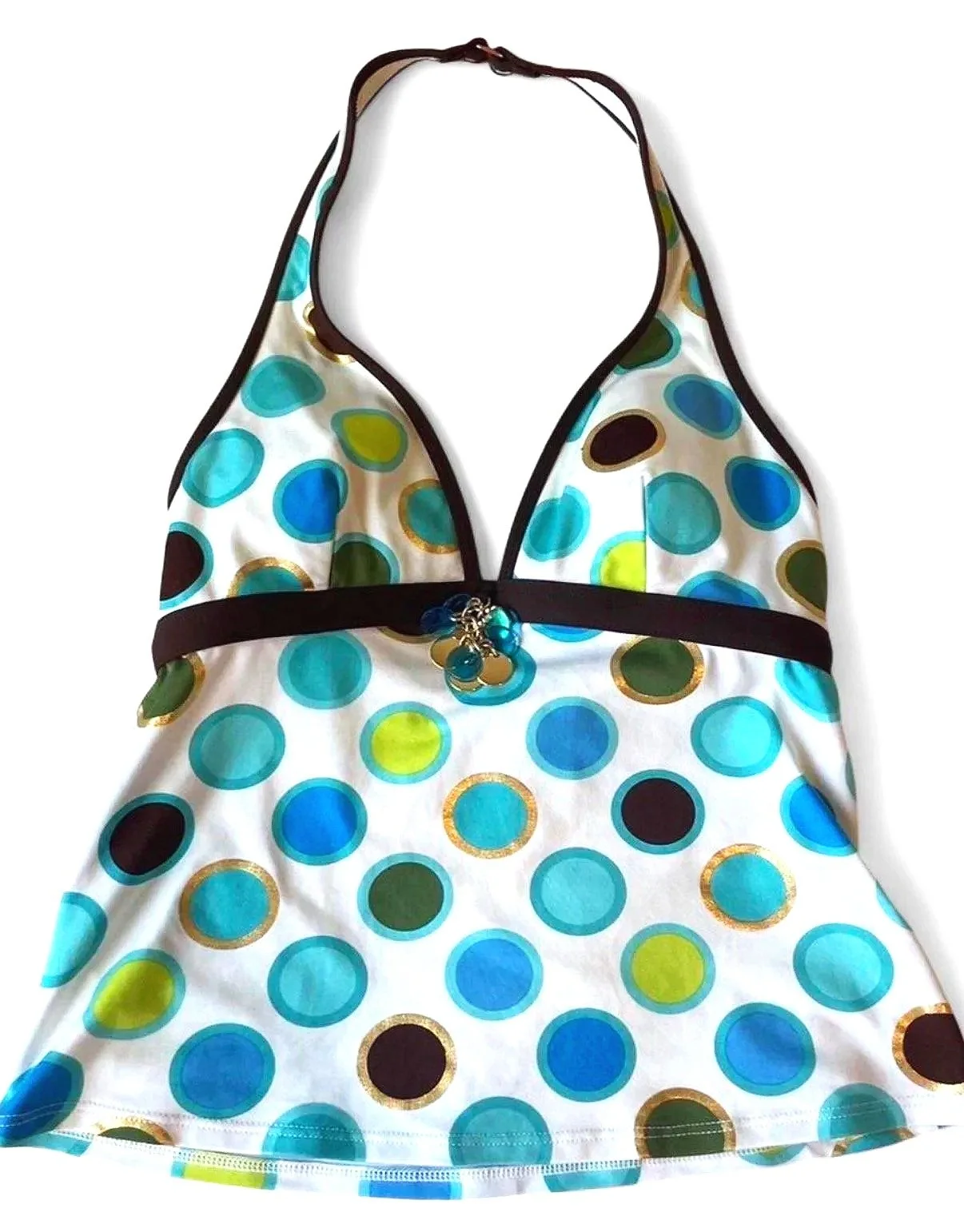 La Blanca Polka Dot Halter Top