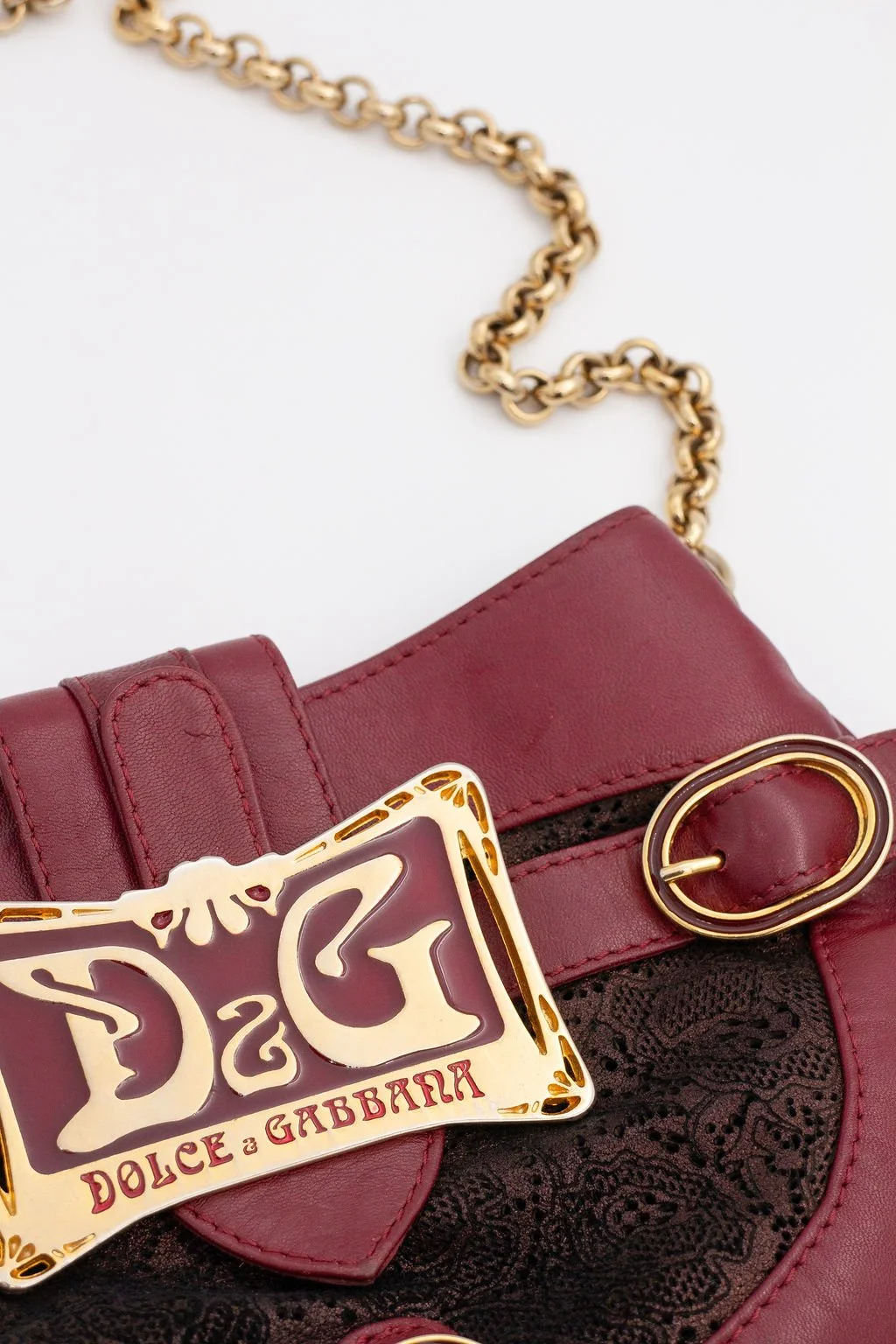 Dolce and Gabbana Burgundy Mini Bag, image 5