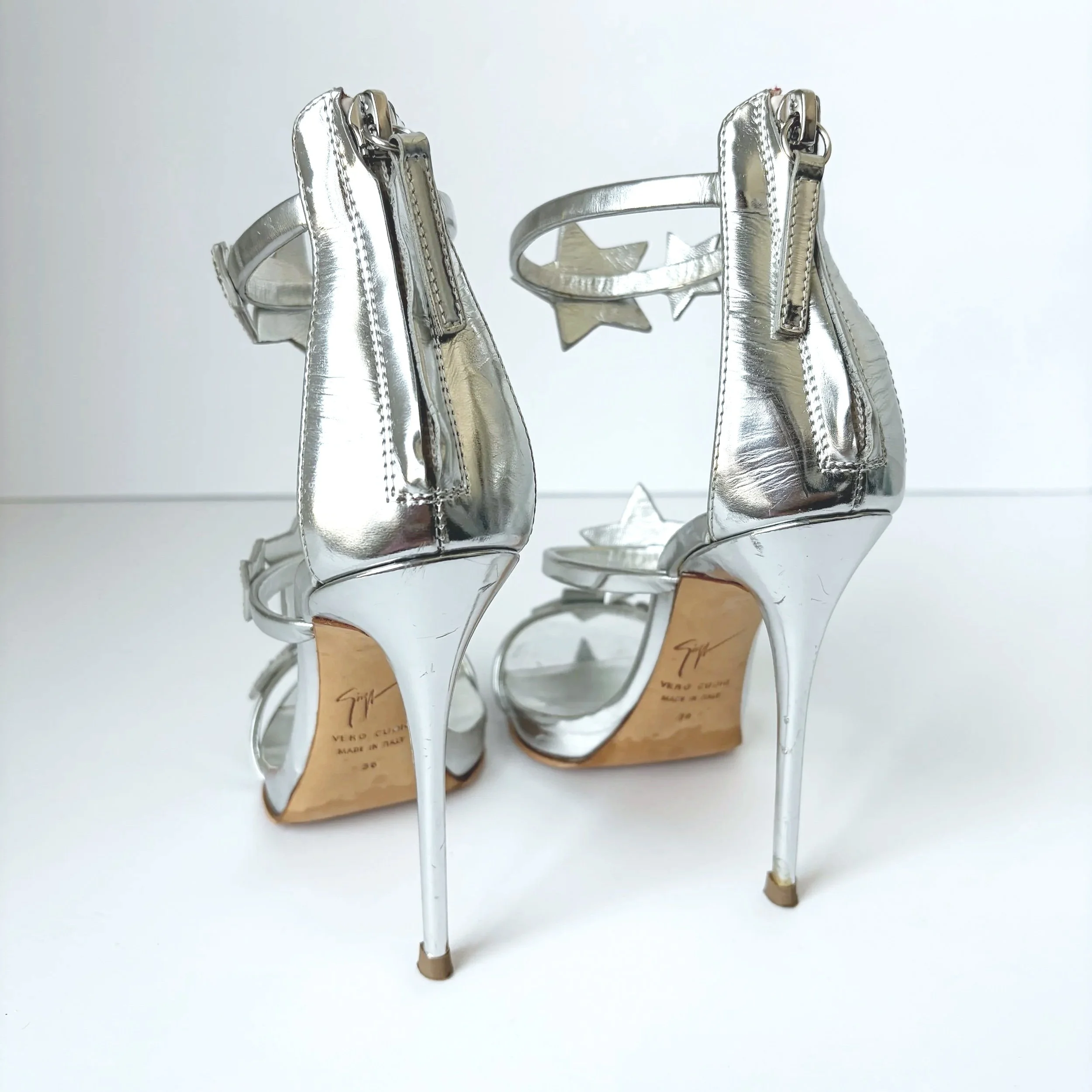 Iconic Silver Star Giuseppe Zanotti Heels (36) — image 3