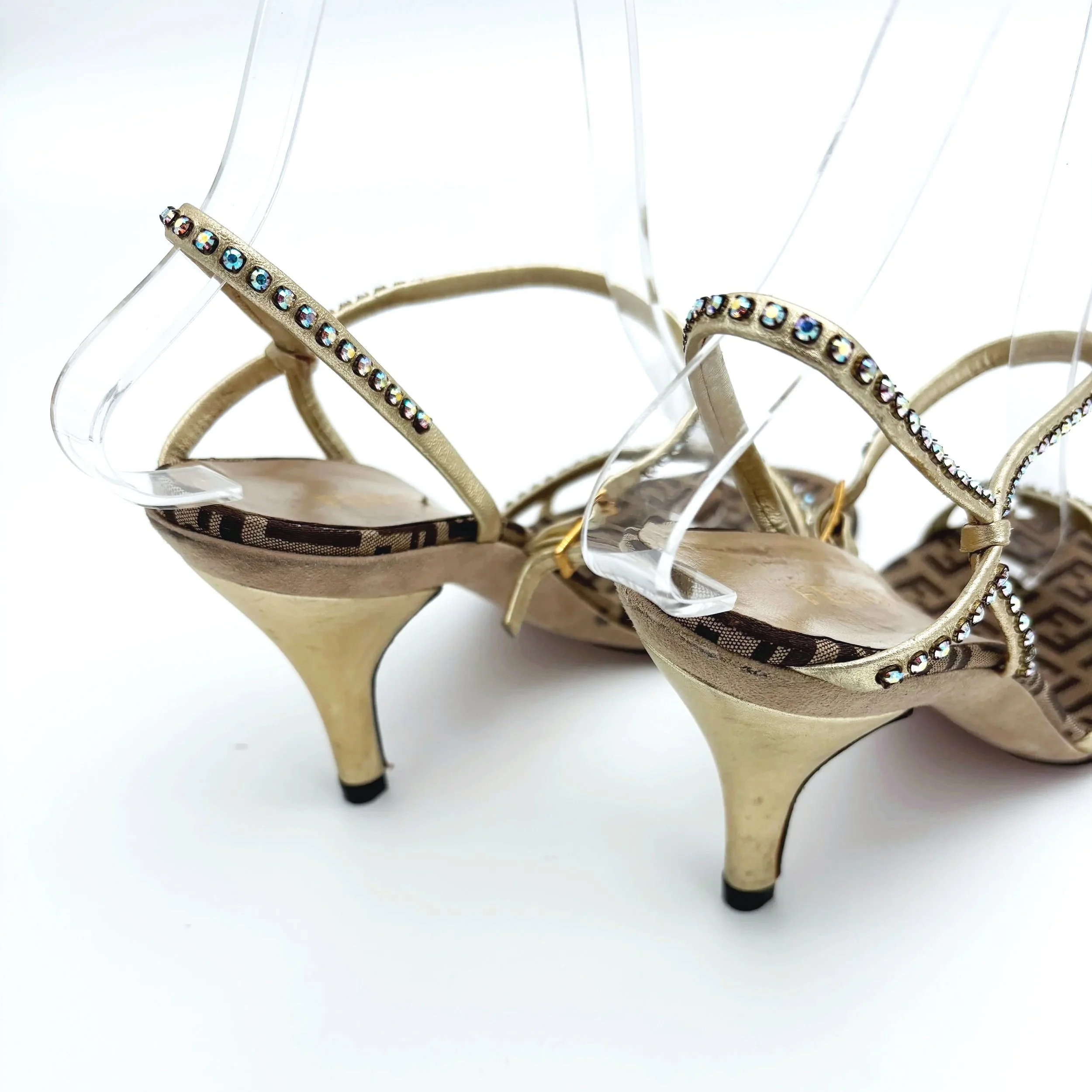 Brown Fendi Monogram Heels (37) — image 3