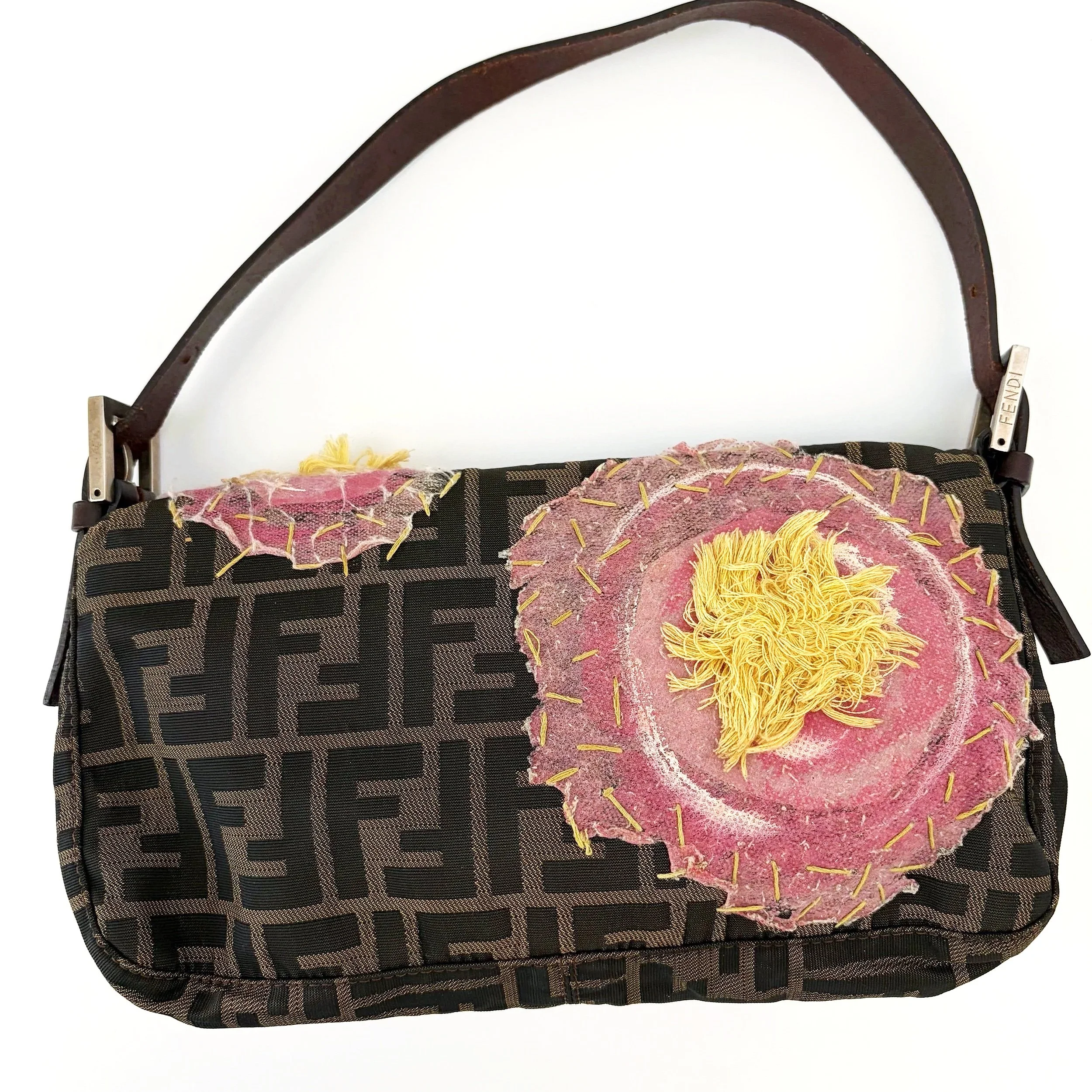 Vintage Fendi Embroidered Zucca Baguette — image 4