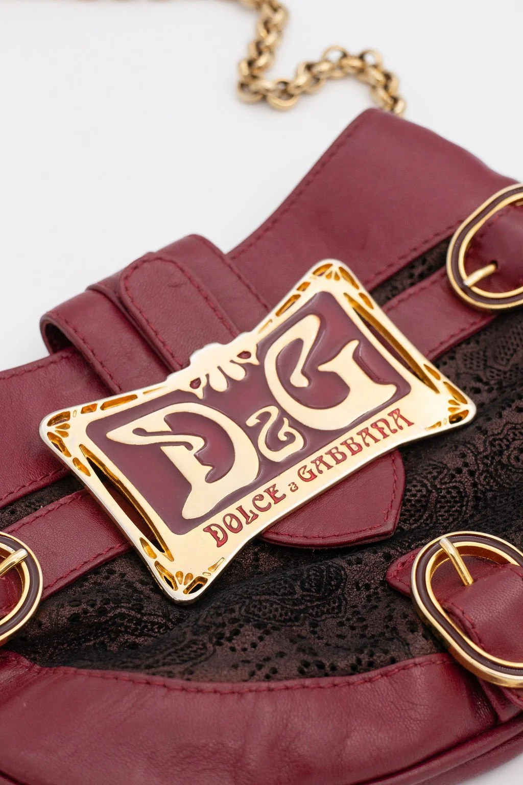 Dolce and Gabbana Burgundy Mini Bag, image 6