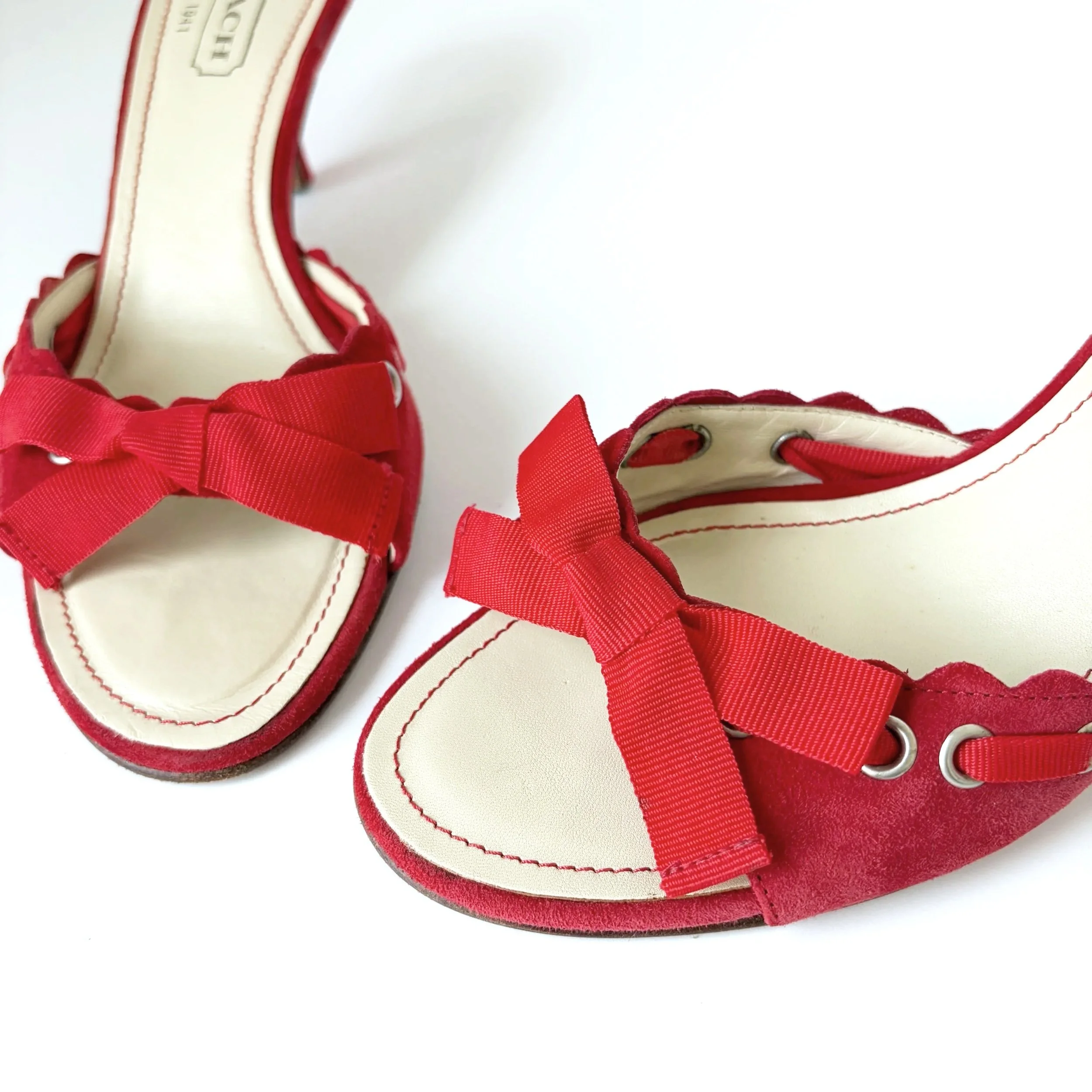 Vtg Red Coach Heels (6.5) — image 5