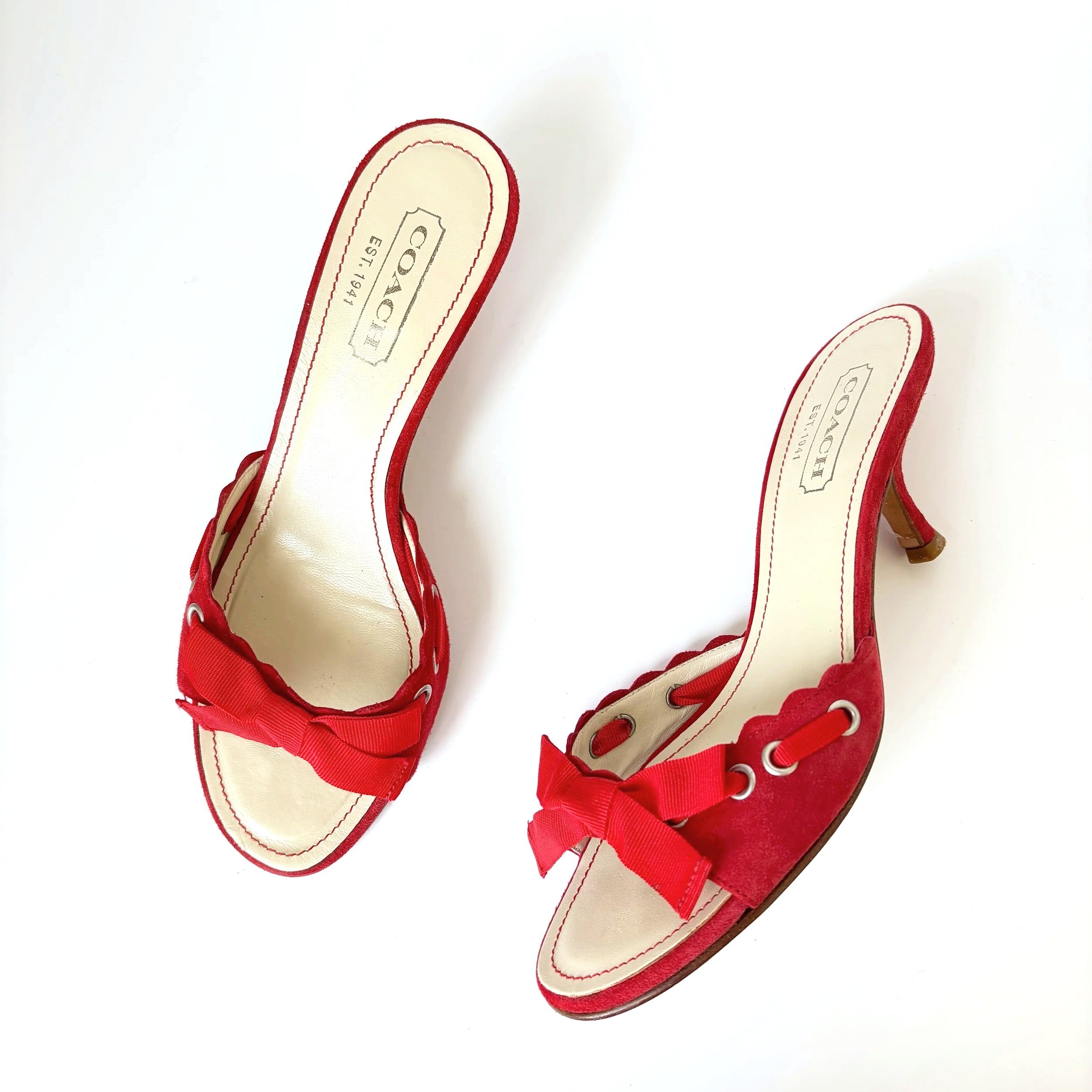 Vtg Red Coach Heels (6.5) — image 8