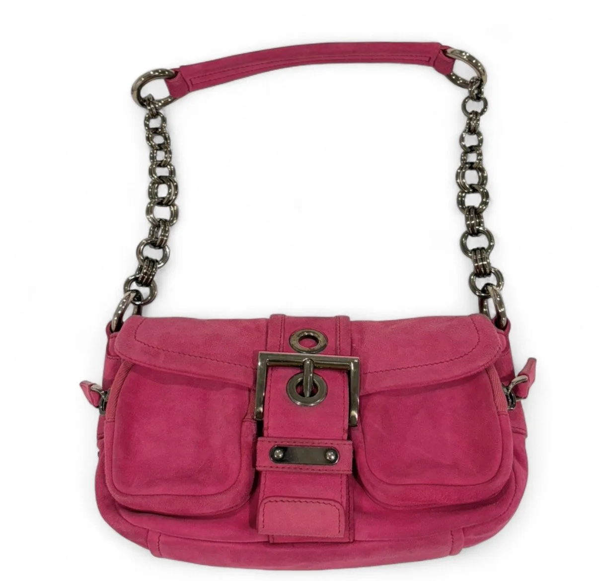 Vintage Y2K Hot Pink Prada Shoulder Bag