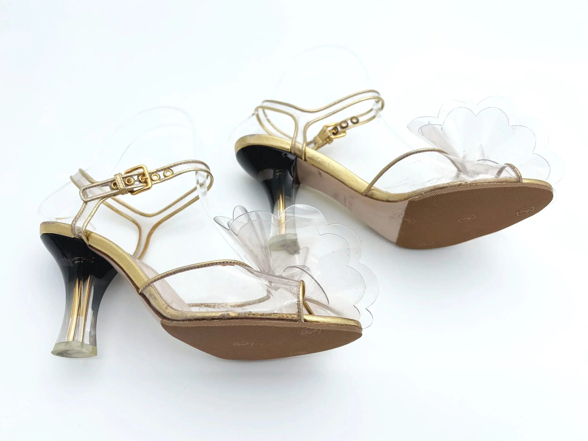 Miu Miu Pvc Gold Heels (36.5) — image 7