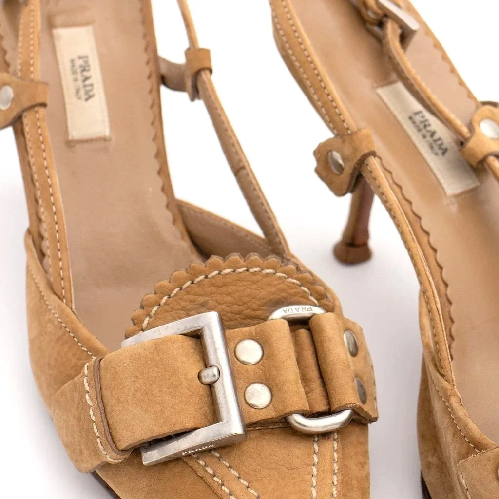 Y2K Prada Scallop Buckle Mules (36), image 6