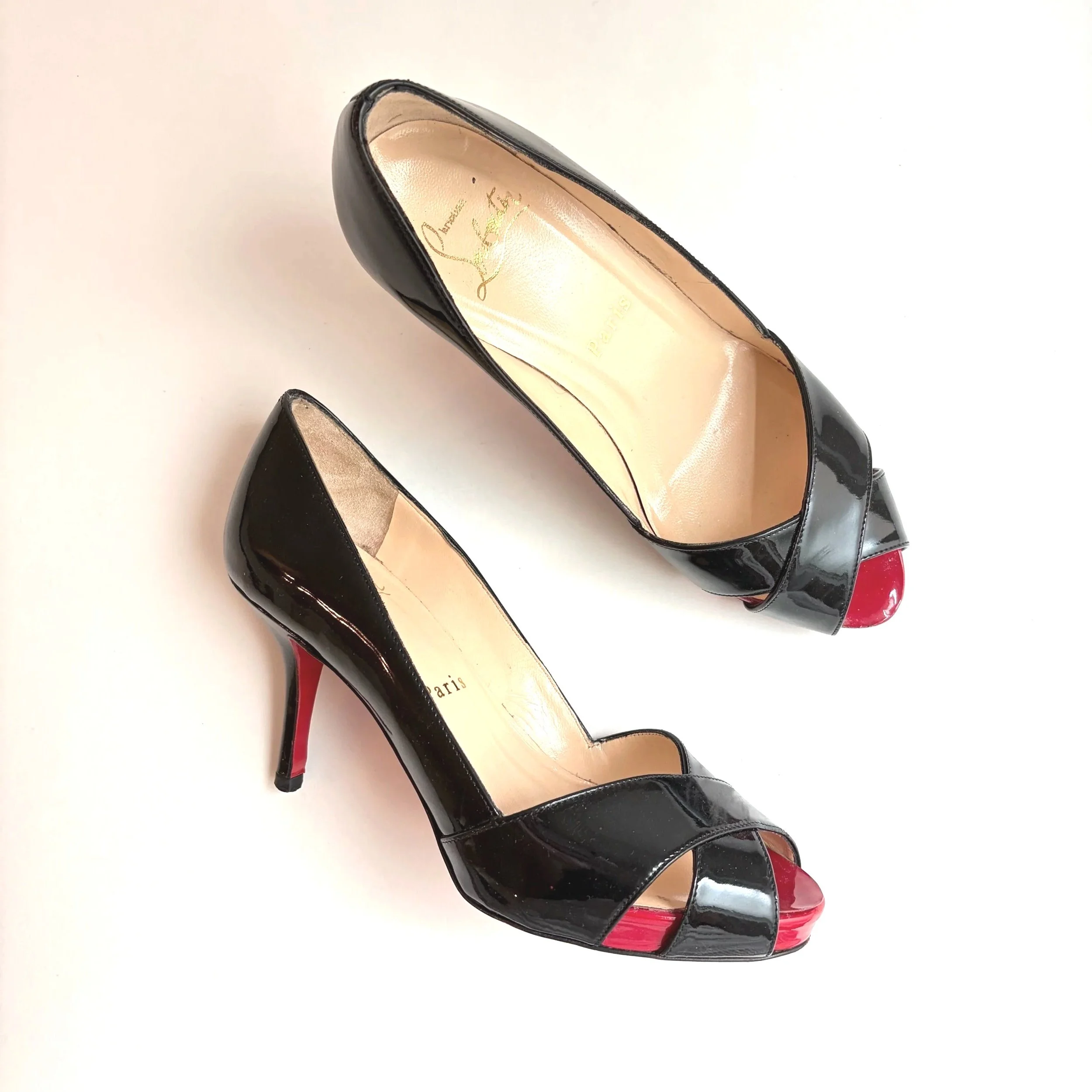 Black Patent Christian Louboutins (34.5)