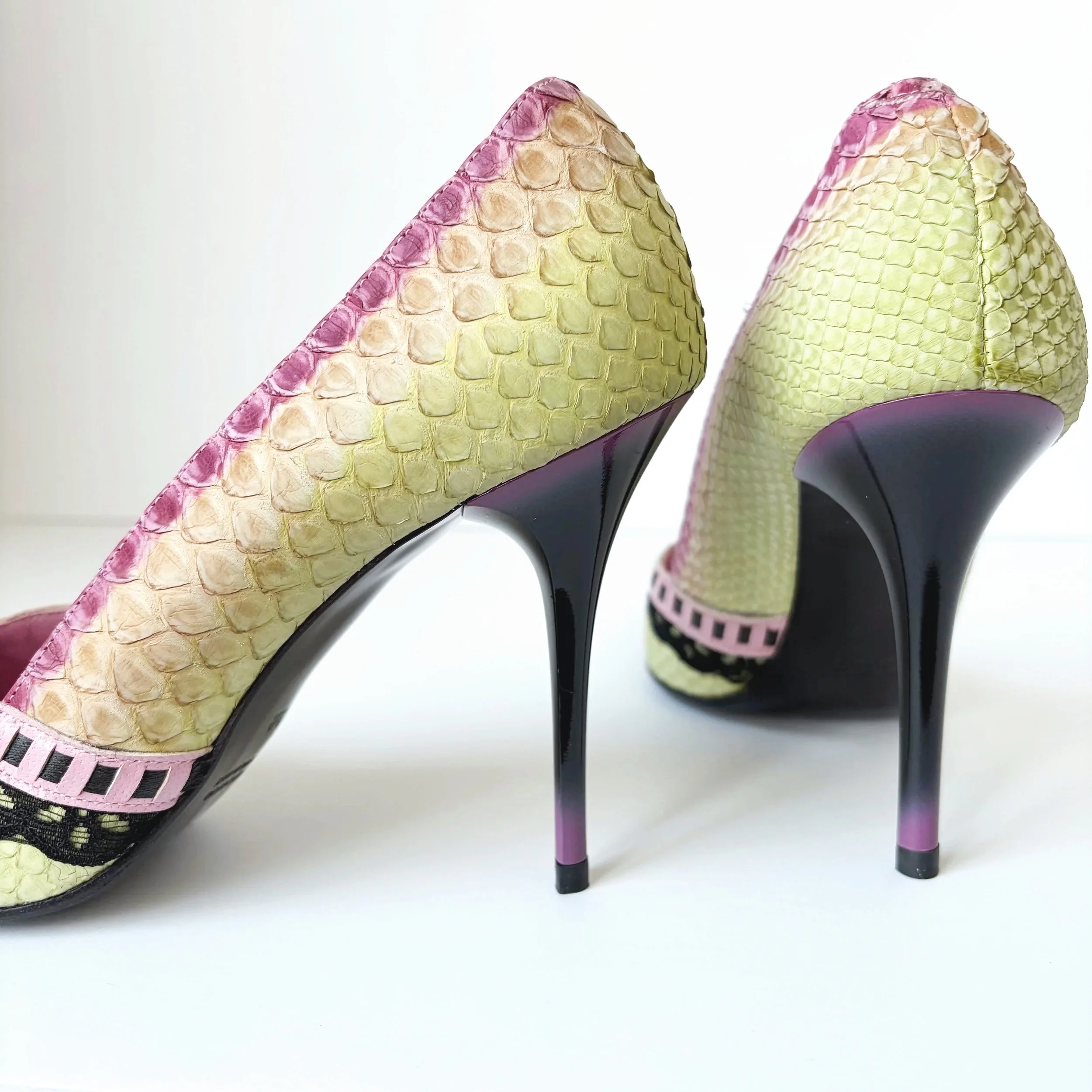 Fiorangello Snakeskin Heels (38) — image 2