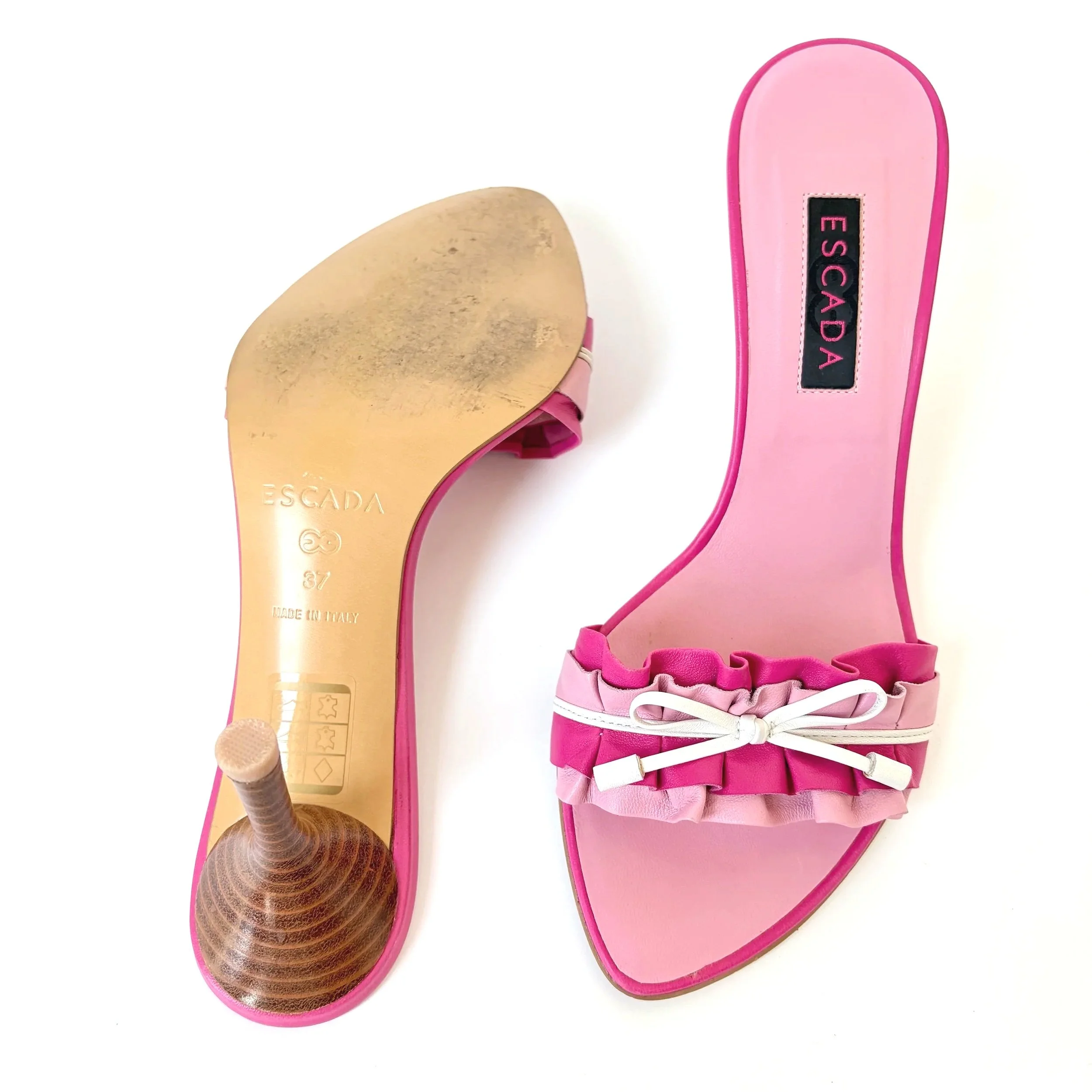 Pink Vtg Escada Bow Heels (6.5) — image 4