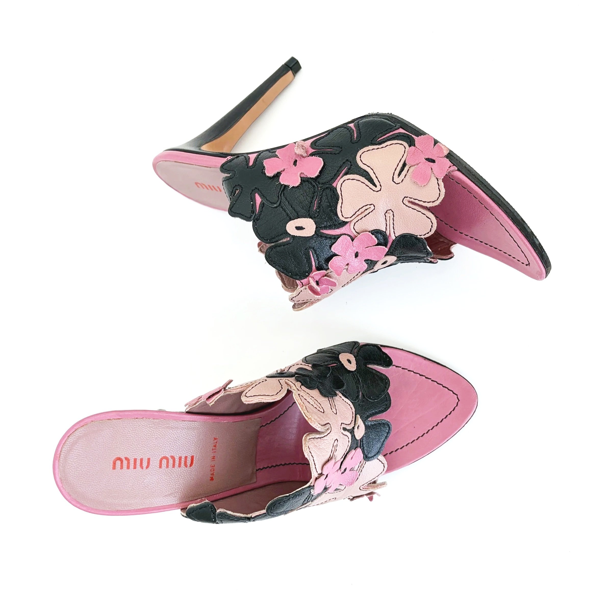 Pink 90’s Miu Miu Floral Heels (36) — image 7