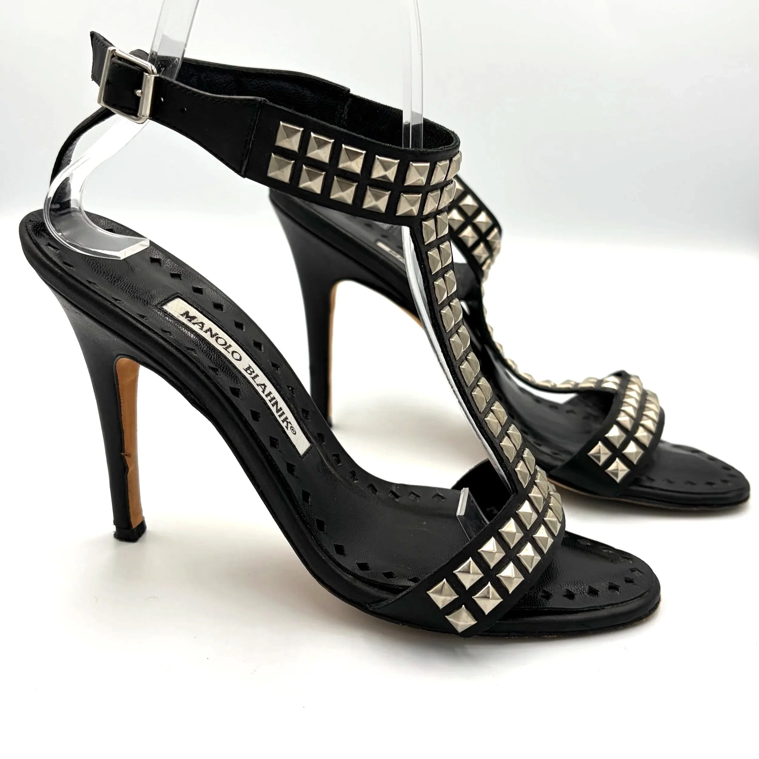 Studded Manolo Blahnik Stiletto Heels (37), image 2