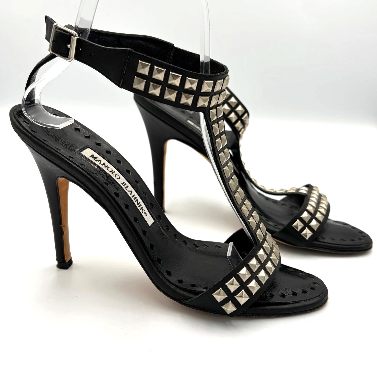 Studded Manolo Blahnik Stiletto Heels (37)