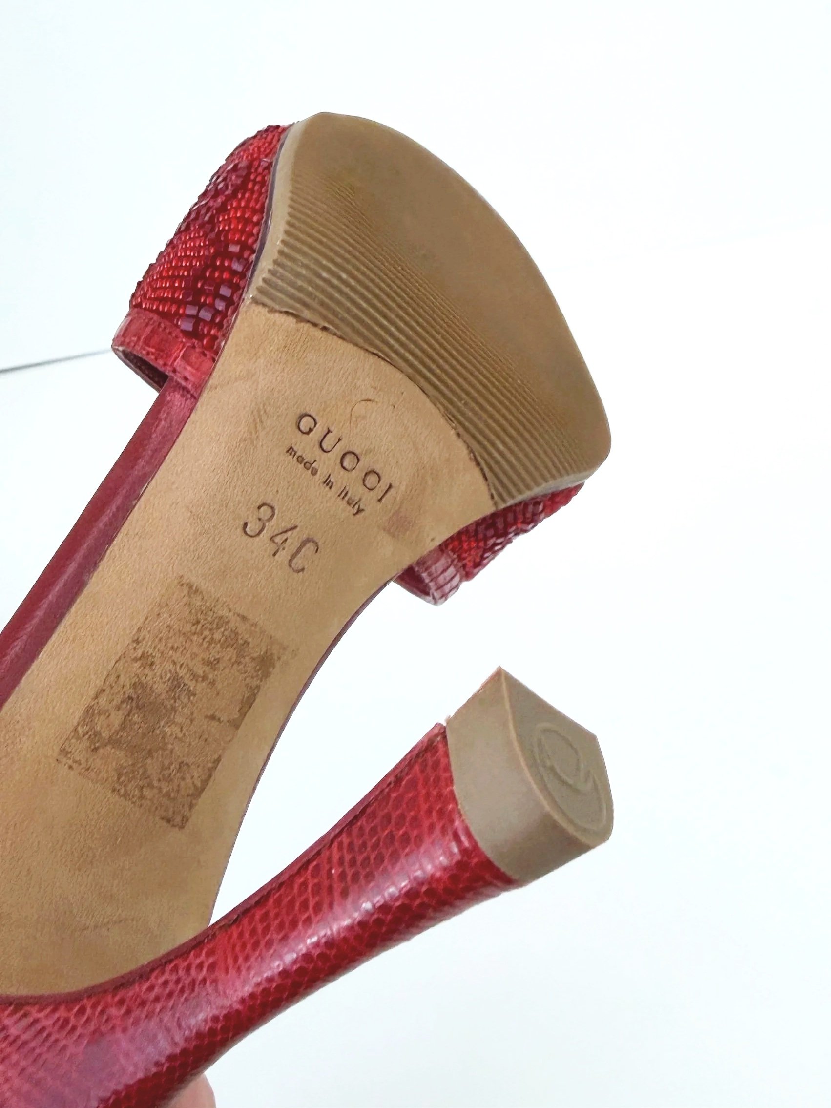 Red Gucci by Tom Ford beaded heels (34) — image 4