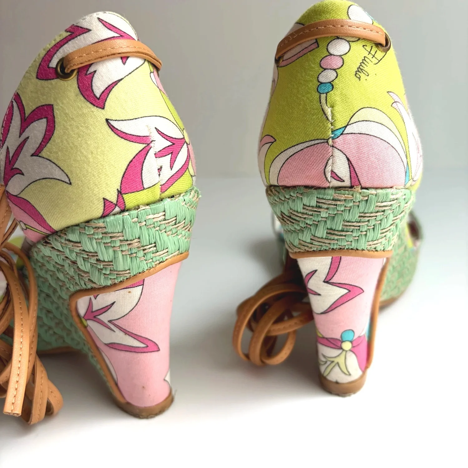 Emilio Pucci Multi Aqua Color wedges (37)