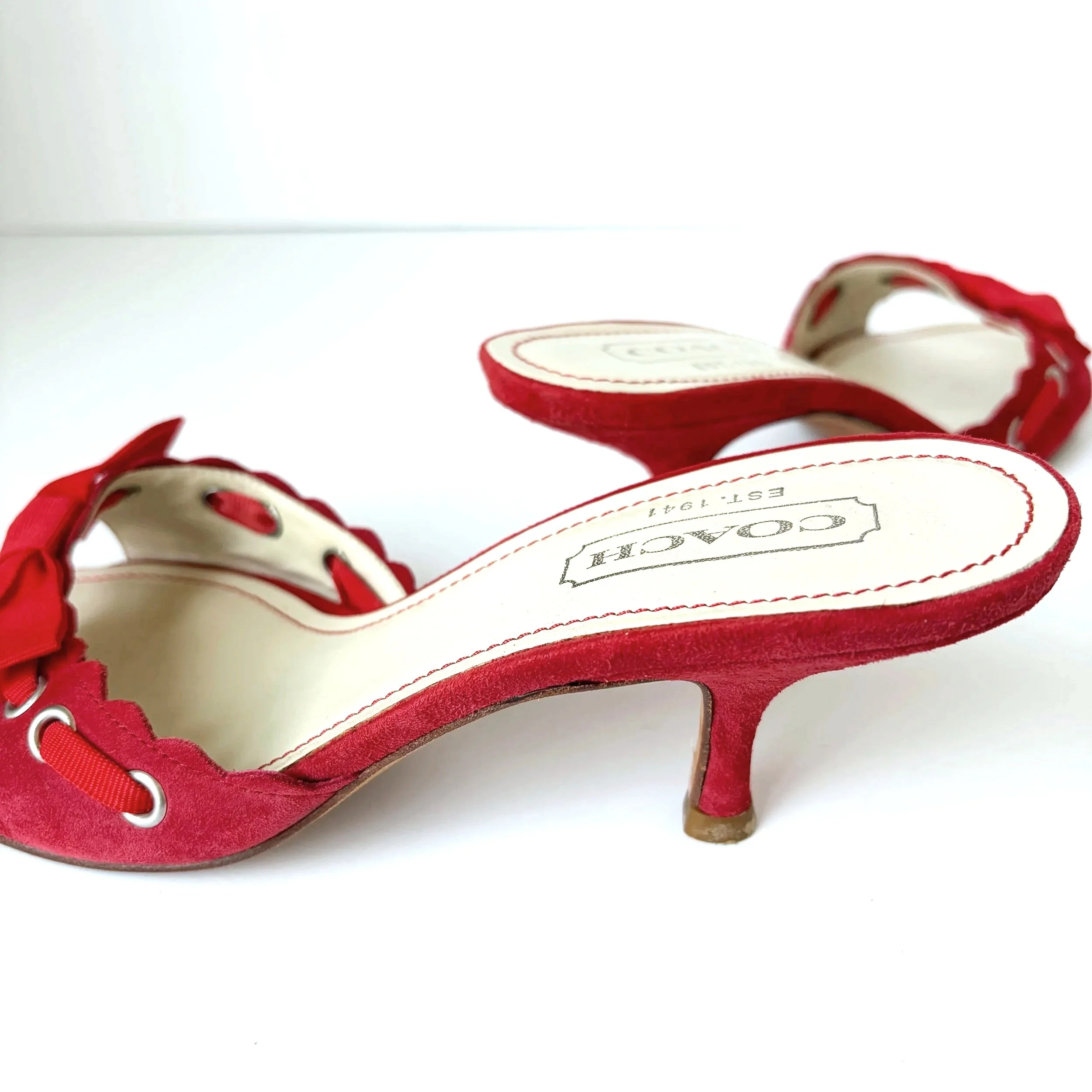Vtg Red Coach Heels (6.5) — image 7