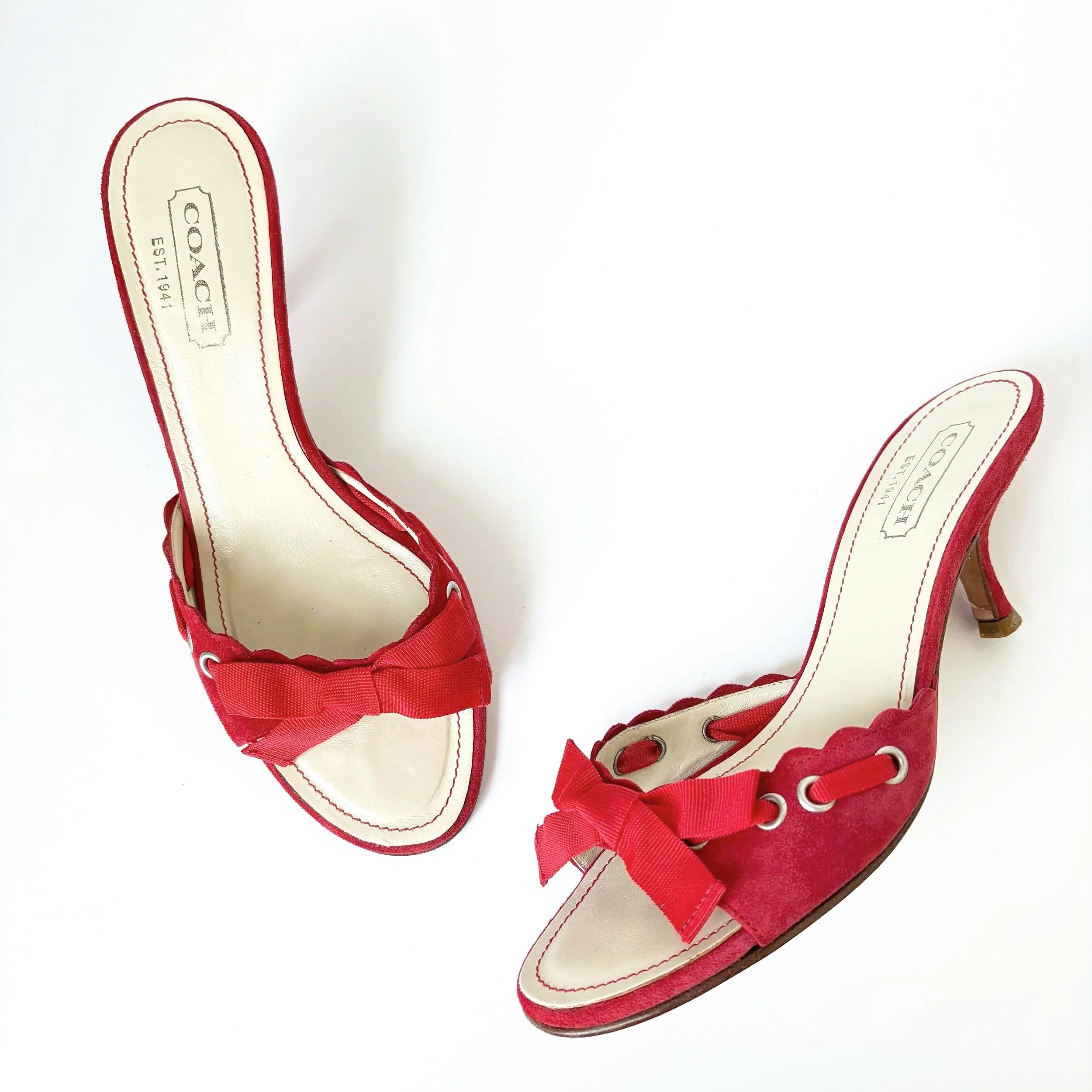 Vtg Red Coach Heels (6.5) — image 3
