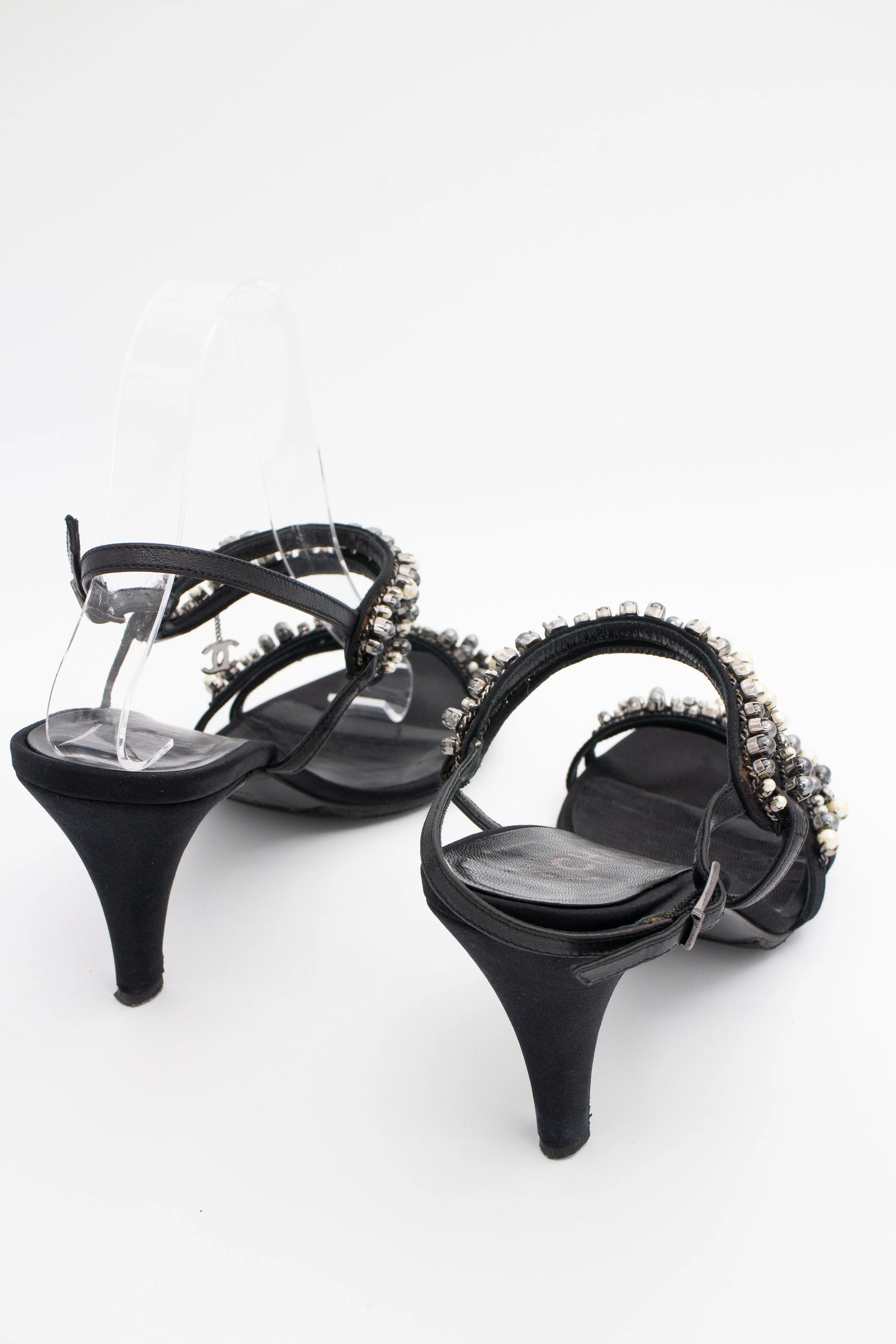 Chanel Pearl & Crystal Heels (39), image 5
