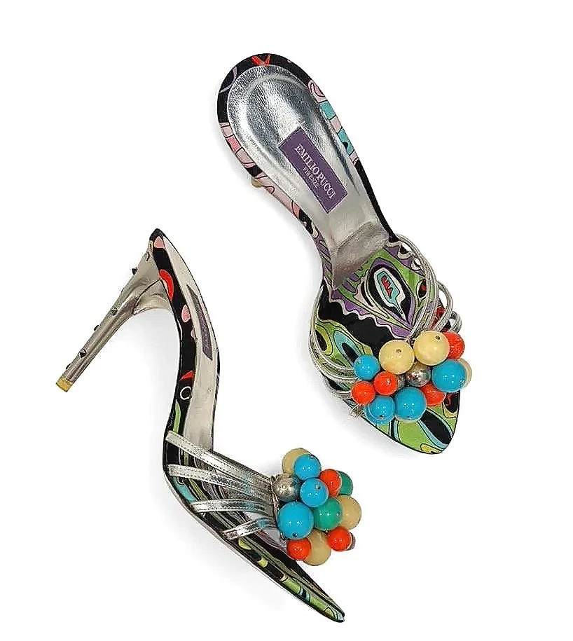 Rare Emilio Pucci Bubblegum Heels Size 6.5