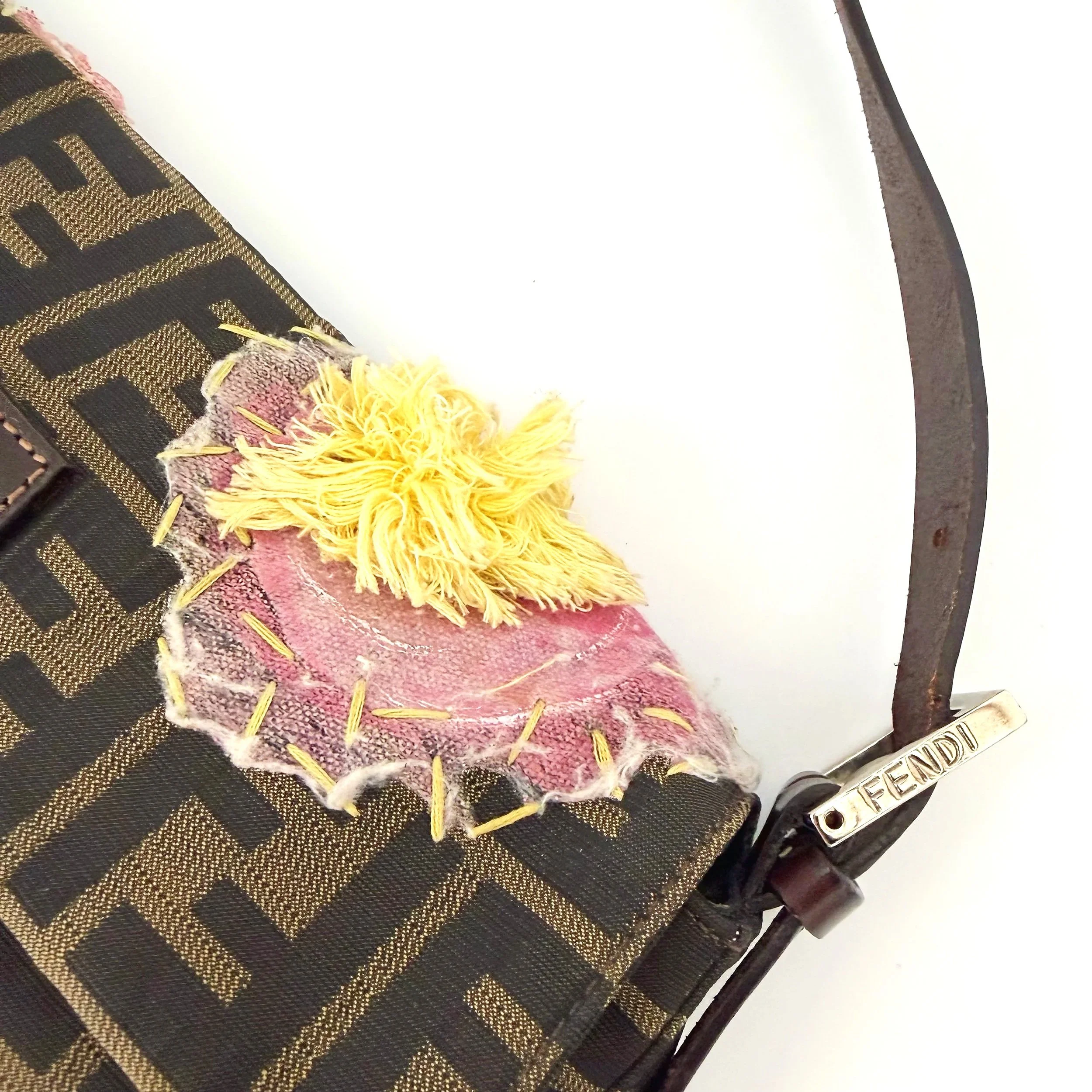 Vintage Fendi Embroidered Zucca Baguette — image 3
