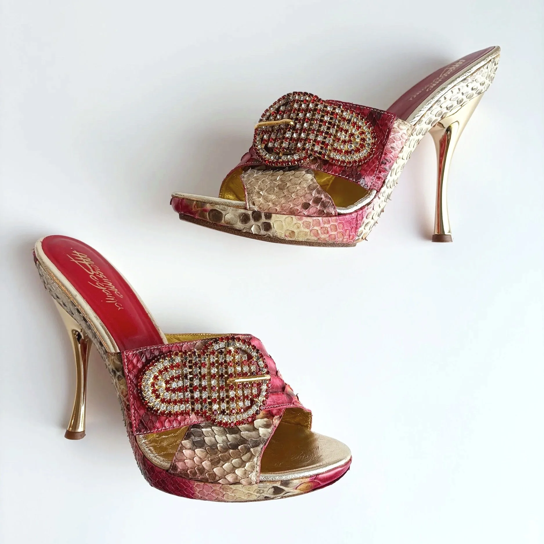 Vintage Italian Red Massimo Heels (39) — image 4