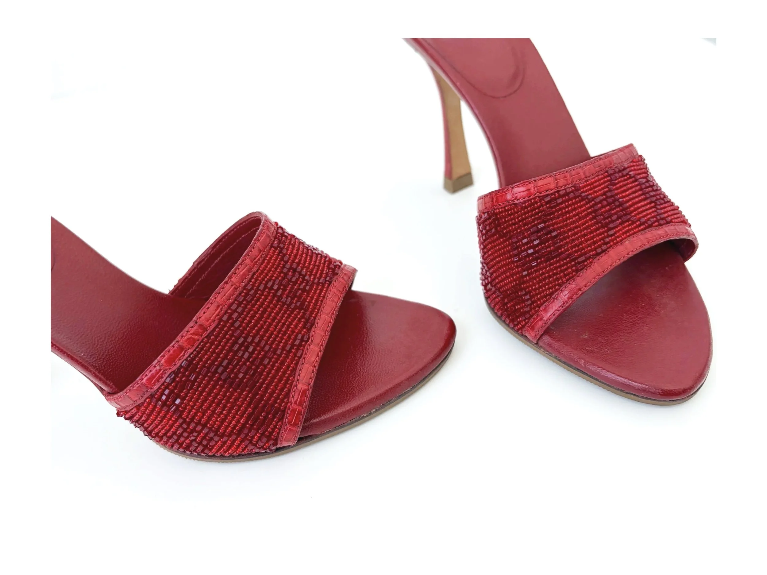 Red Gucci by Tom Ford beaded heels (34) — image 5