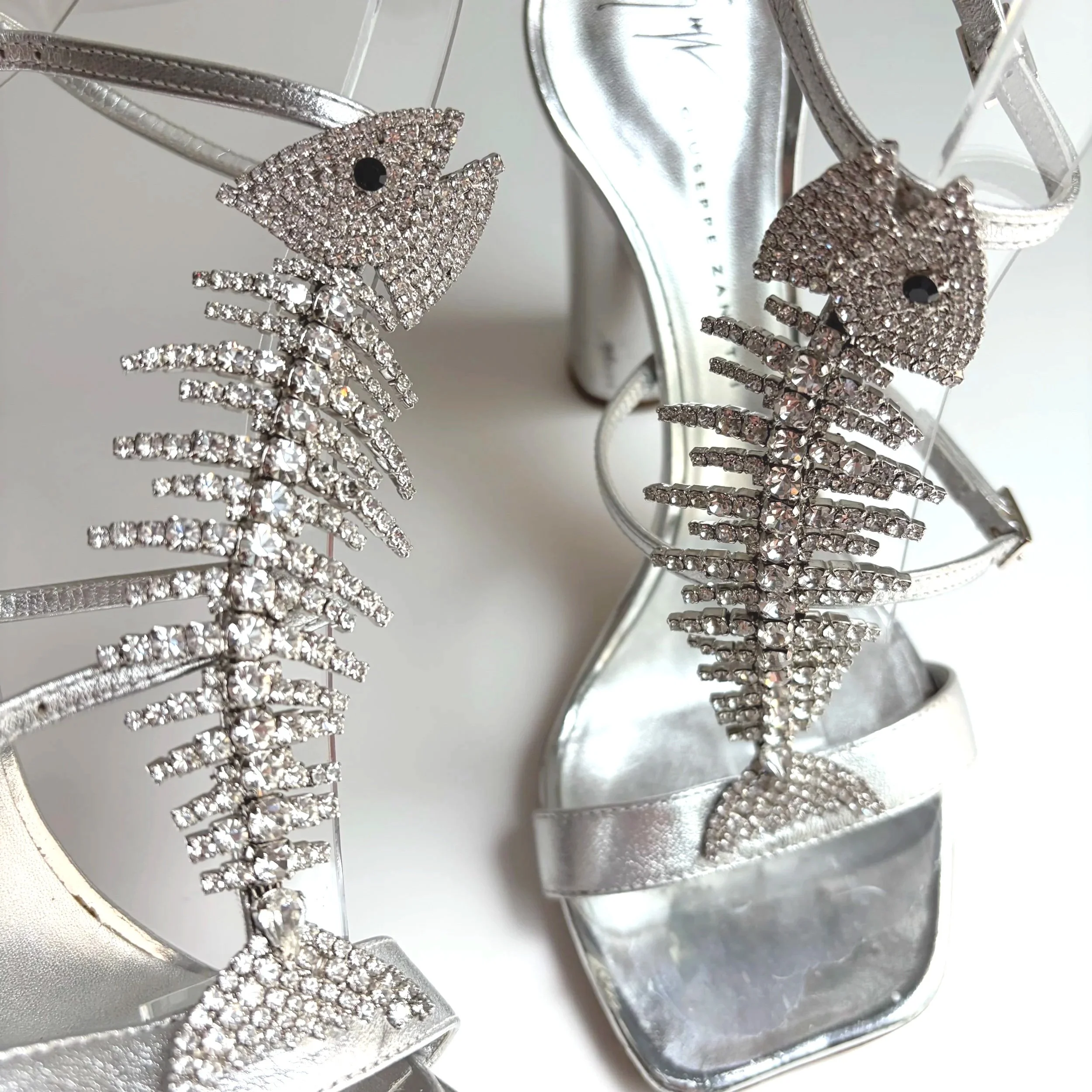 Vtg Giuseppe Zanotti Fishbone Heels (37) — image 2