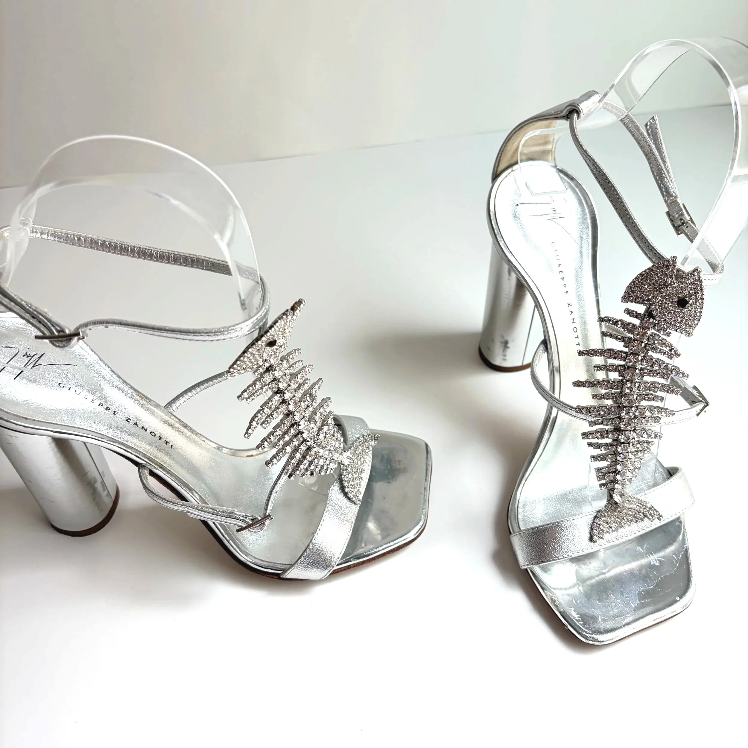 Vtg Giuseppe Zanotti Fishbone Heels (37) — image 6
