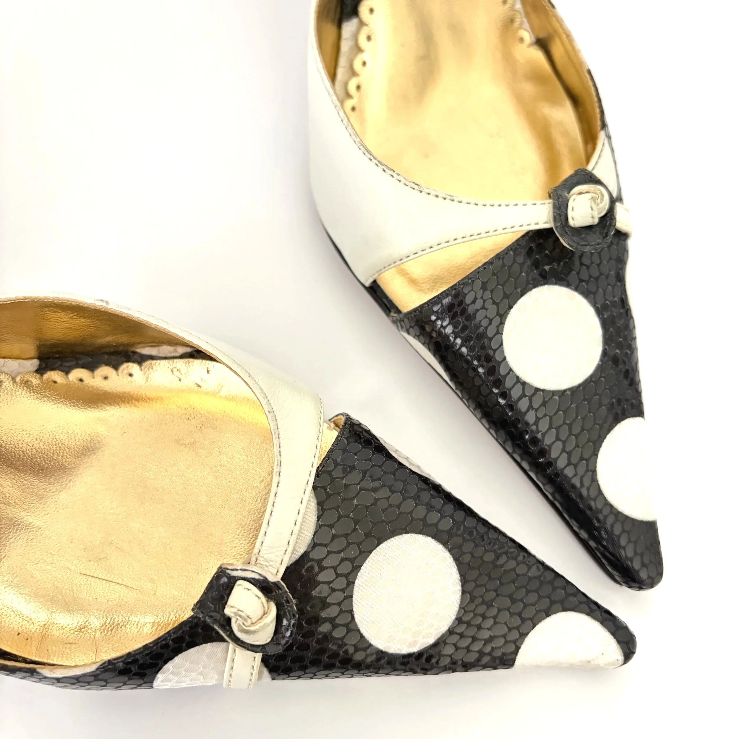 Vtg Brazilian Polka Dot Pointed Heel (10) — image 7