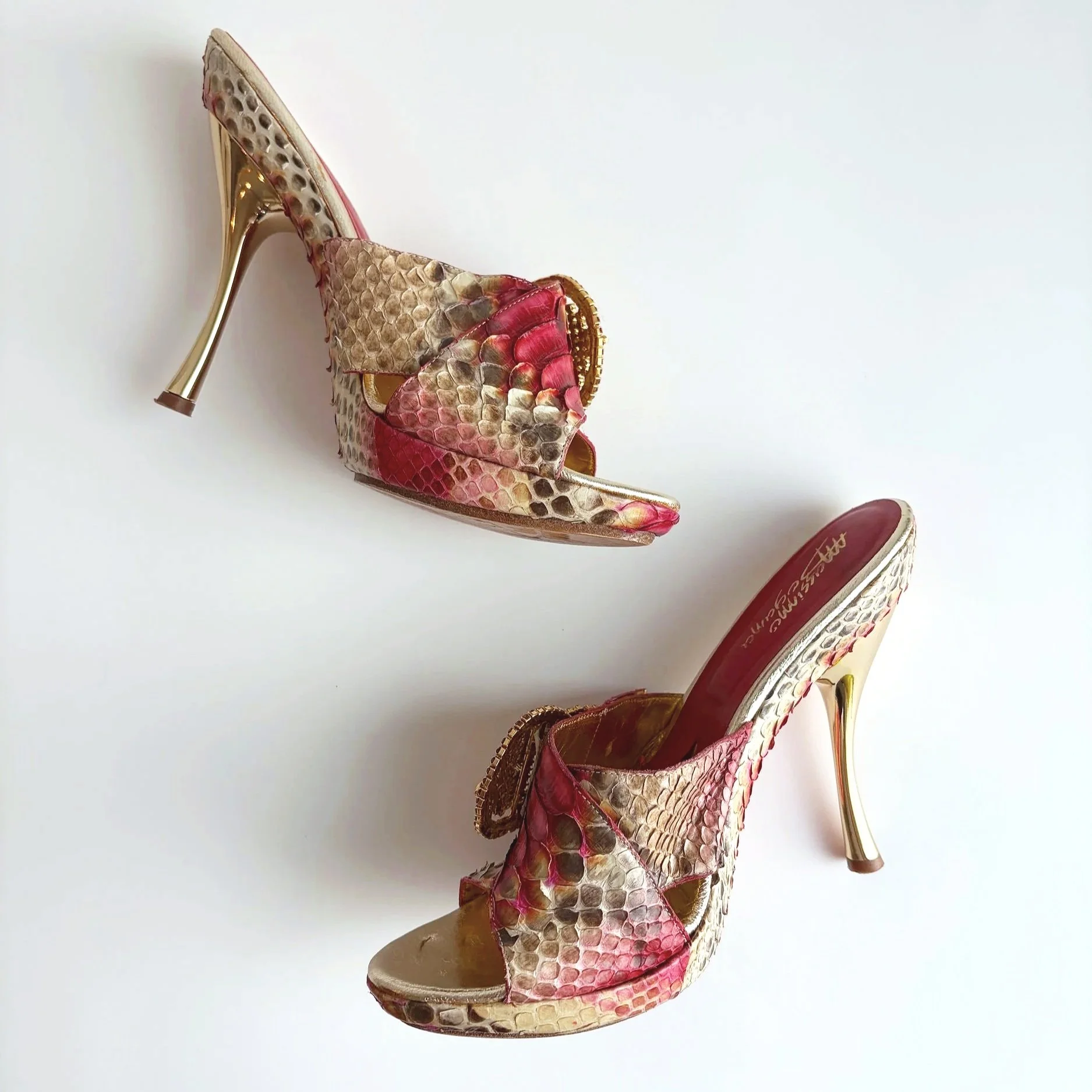Vintage Italian Red Massimo Heels (39) — image 2