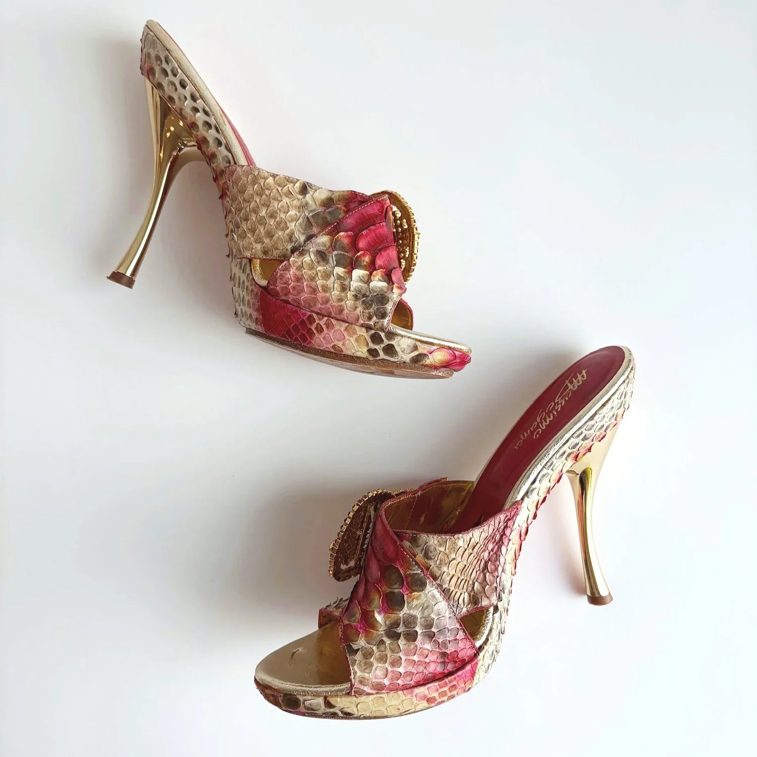 Vintage Italian Red Massimo Heels (39)
