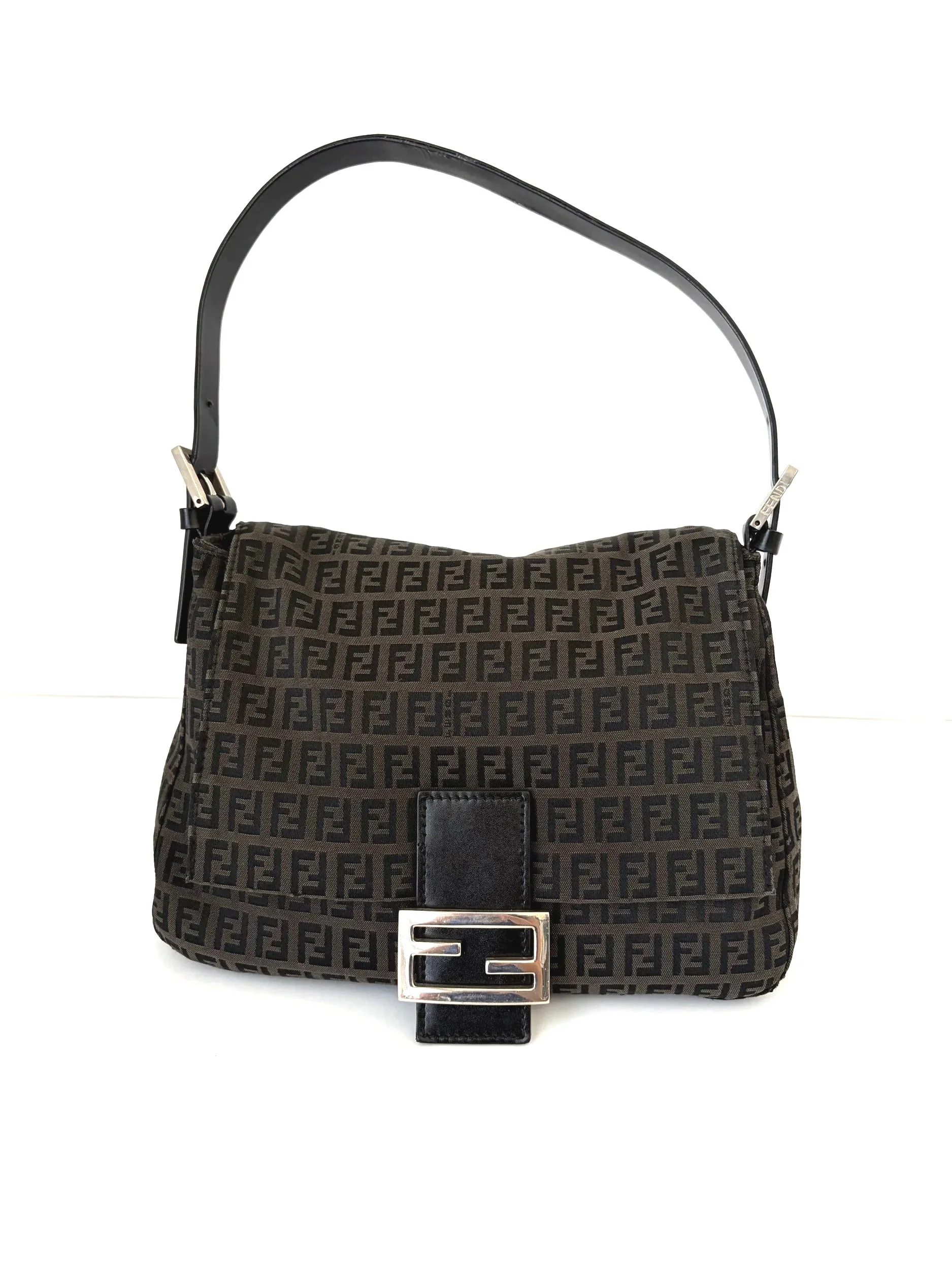 Fendi Black/Dark Grey Mamma Baguette — image 9