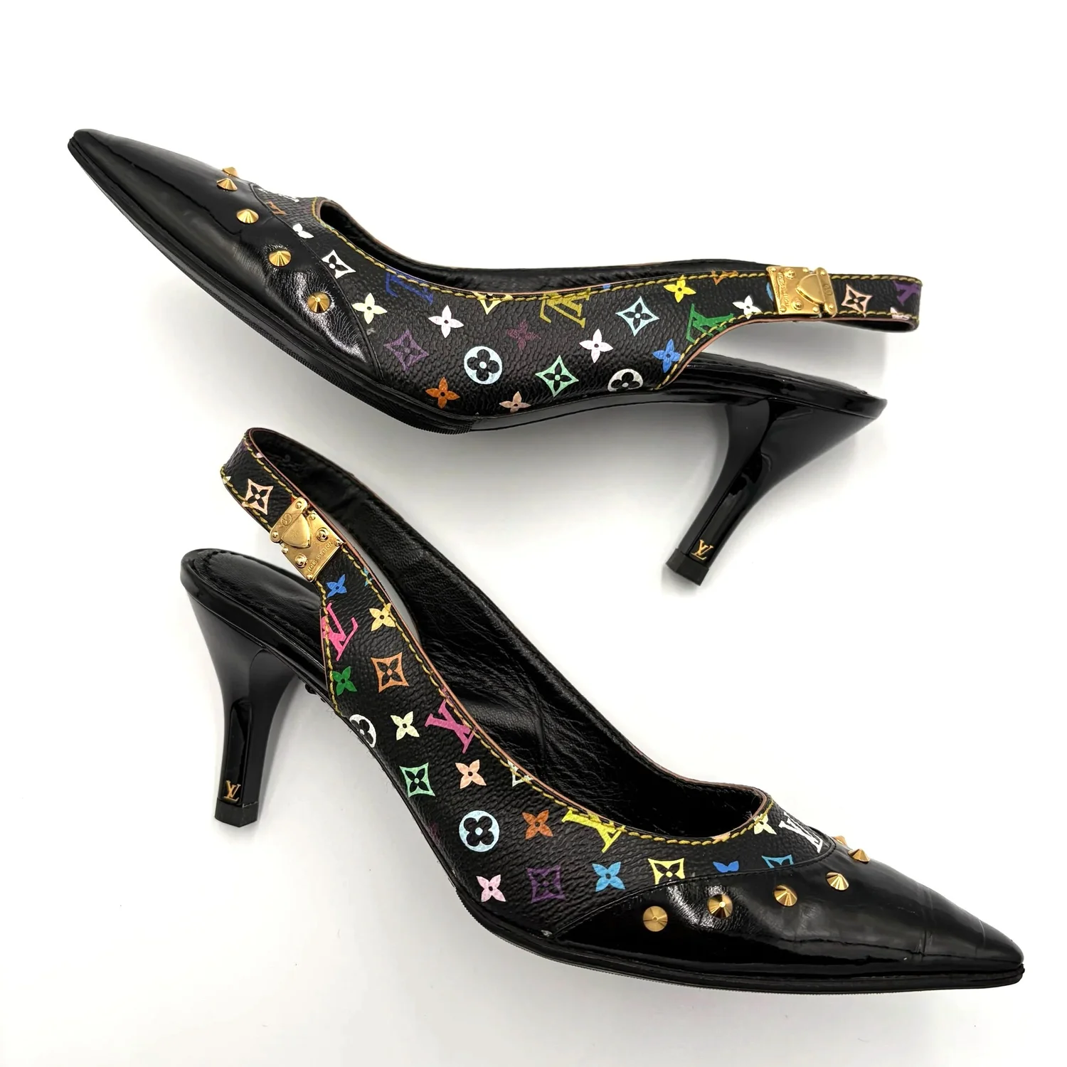 Louis Vuitton Blk Murakami Heels (35.5)