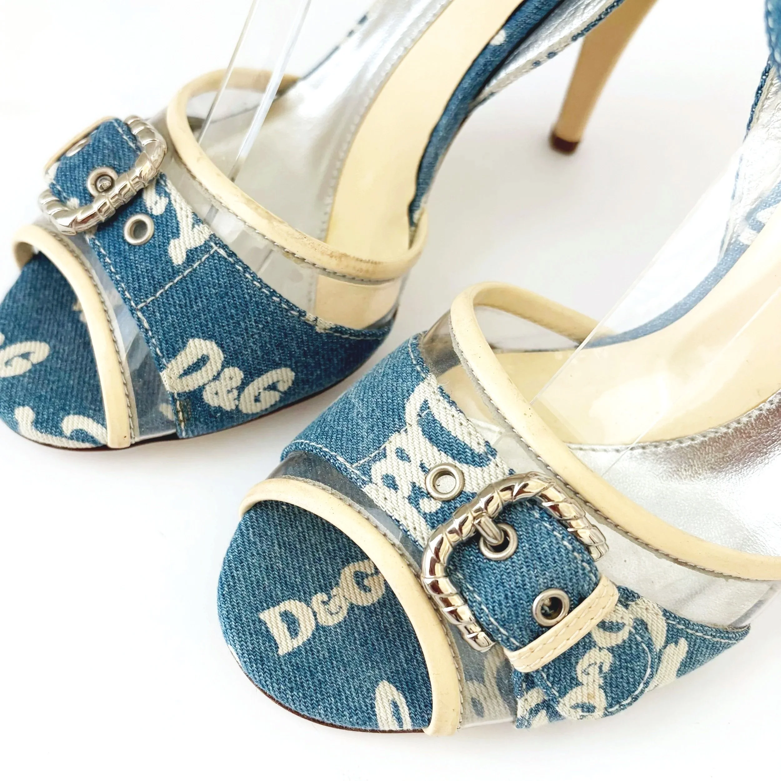 D&G Denim Buckle Heels (39) — image 4