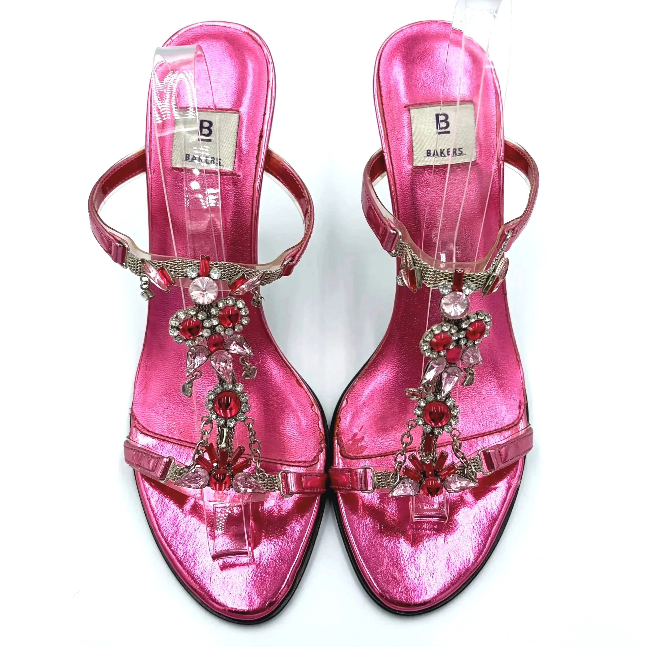 Gorgeous Pink Vintage Baker Jewel Heels (8.5), image 7