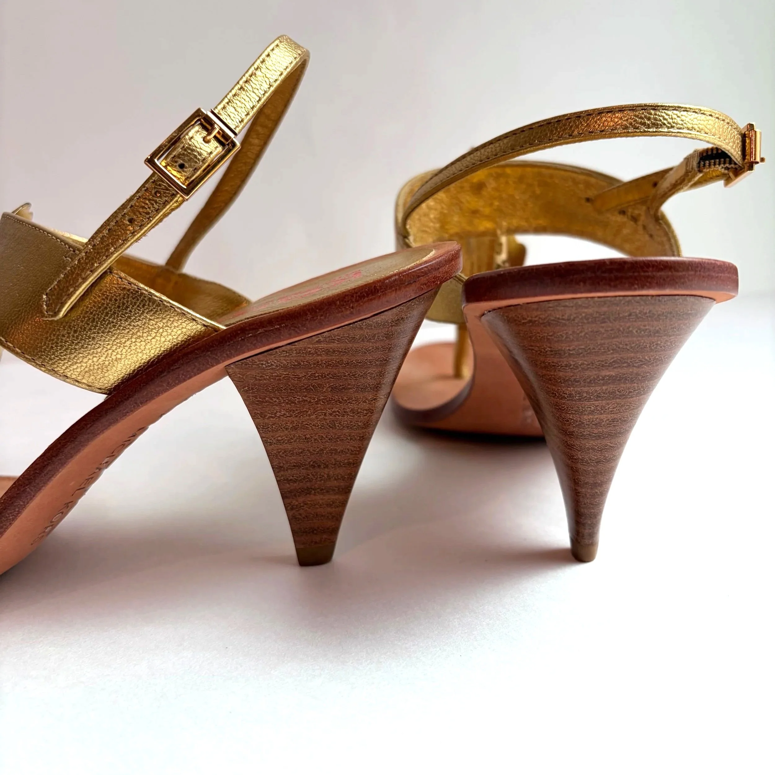 Michael Kors Green & Gold Fish Heels (38.5) — image 4
