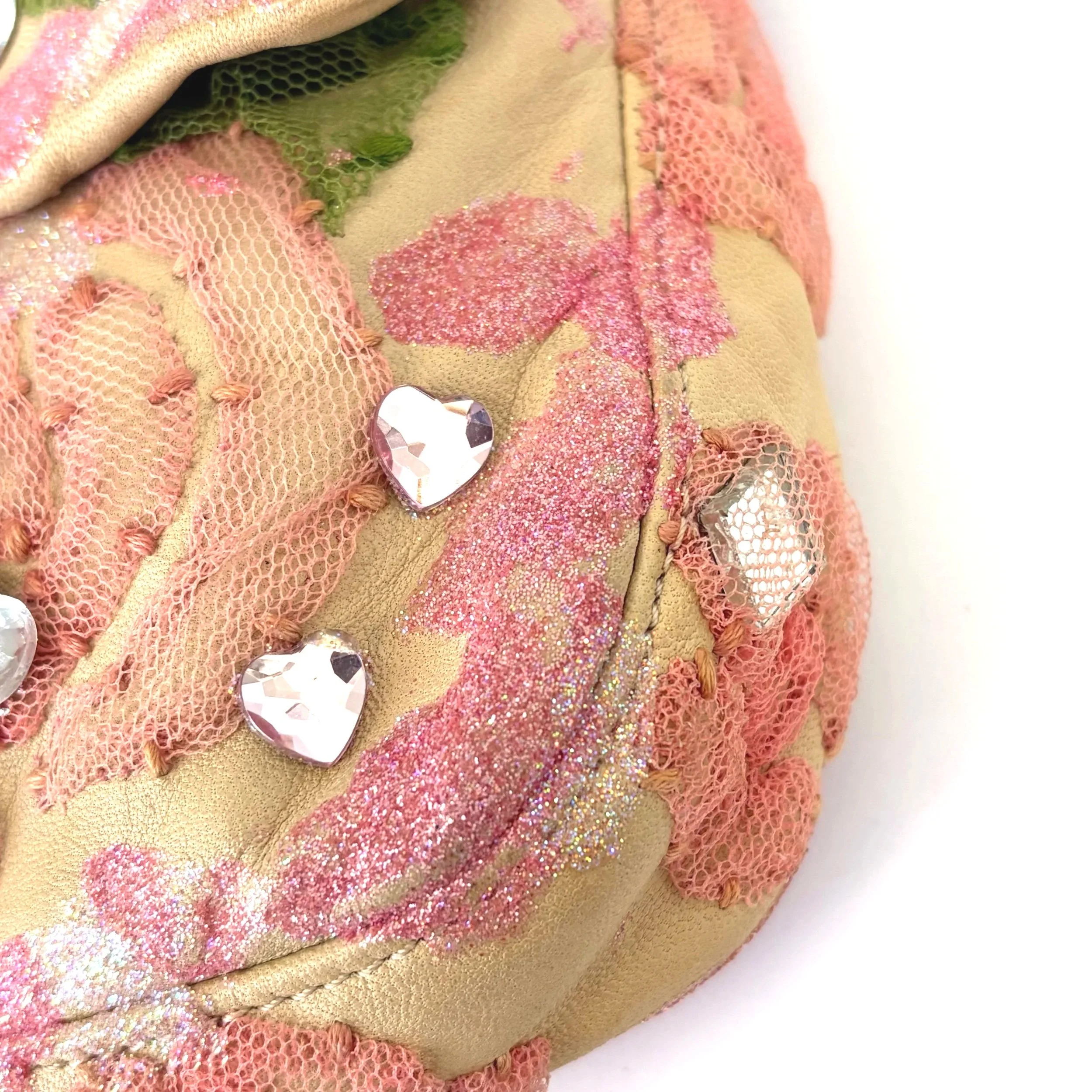 Rare Glittery Pink Floral Lace Fendi Baguette — image 5