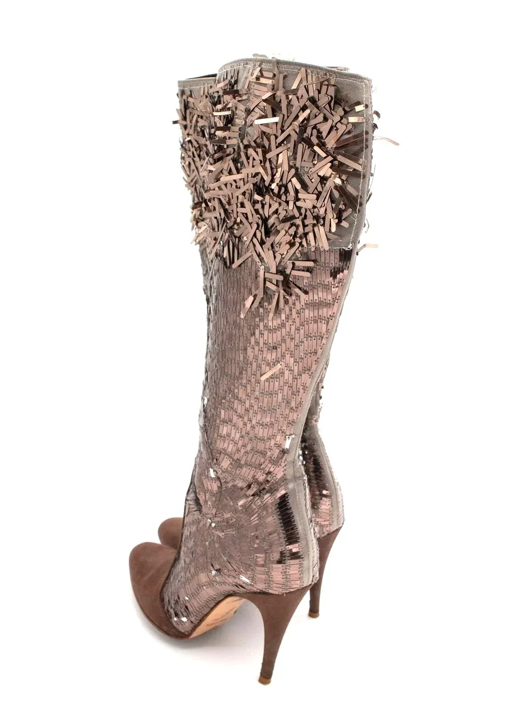 Rene Caovilla Shimmery Sequin Boots (35), image 3