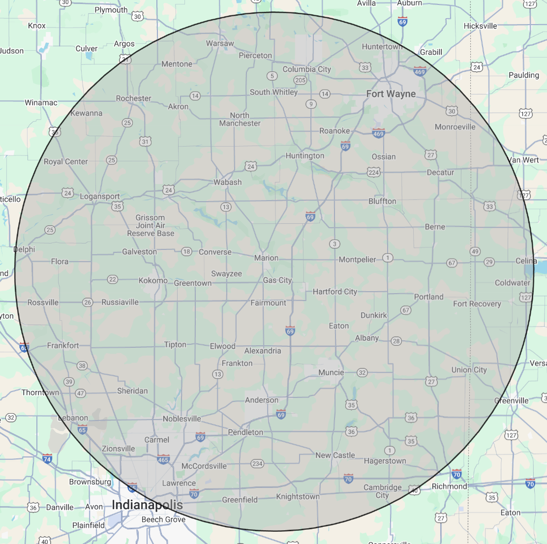Driving Radius for Doula Services
