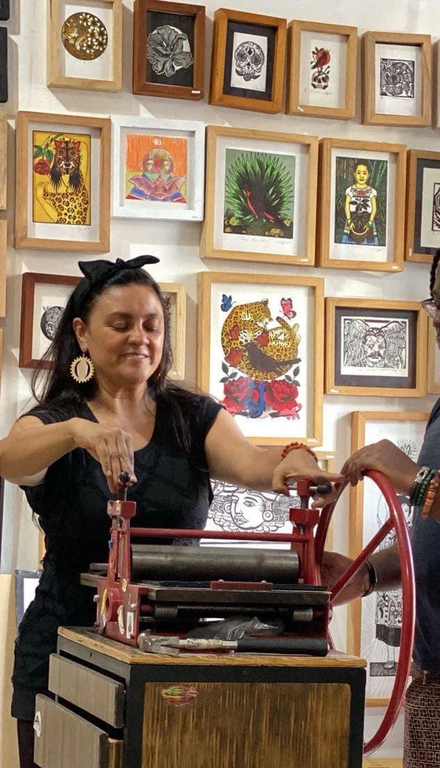 Haydee Nucamendi and Christopher Diaz, printmakers