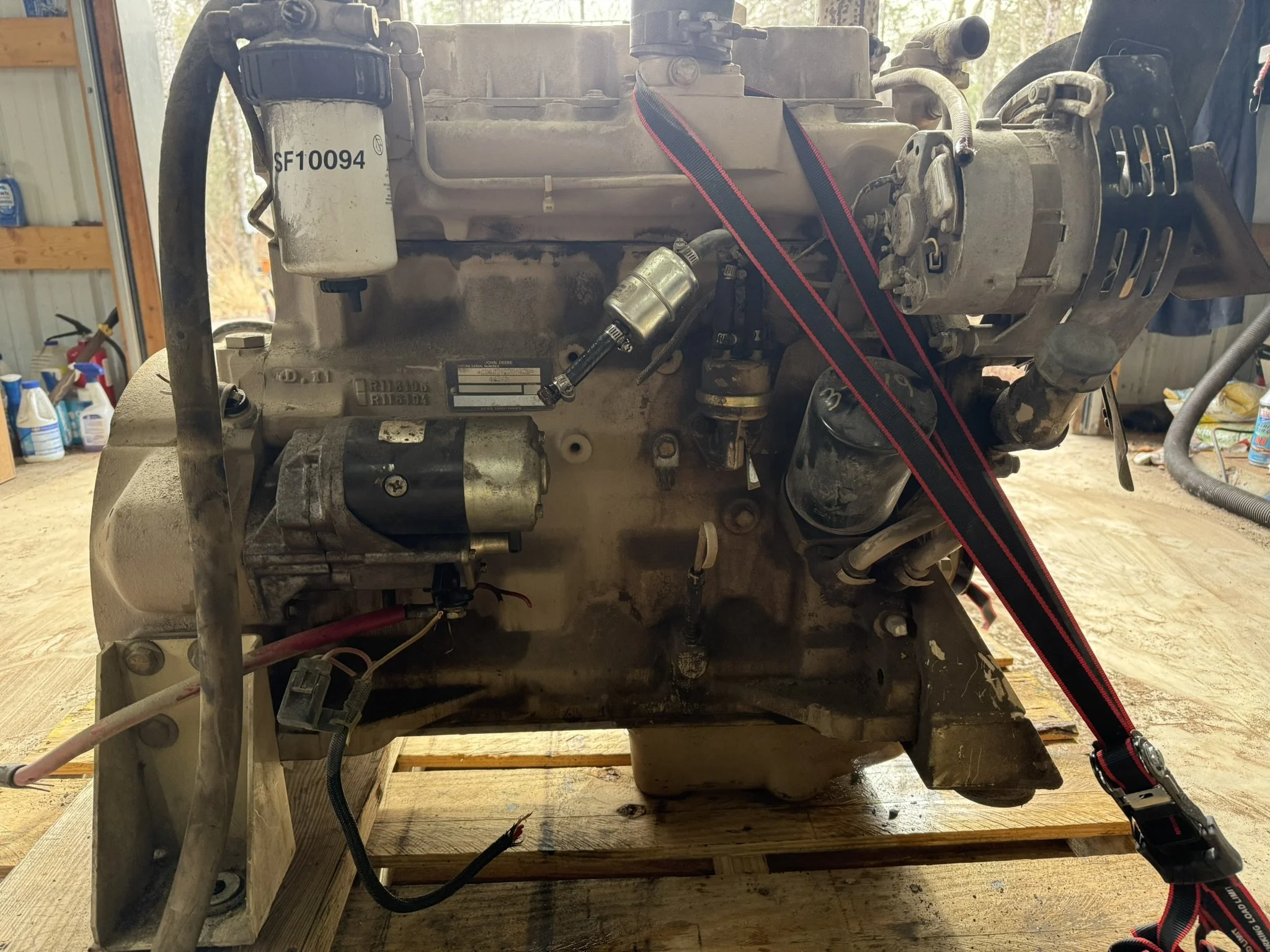 John Deere 4039 Diesel Engine 4 Cylinder 2357 Hours SAE 4 80HP RUNS CAN SHIP