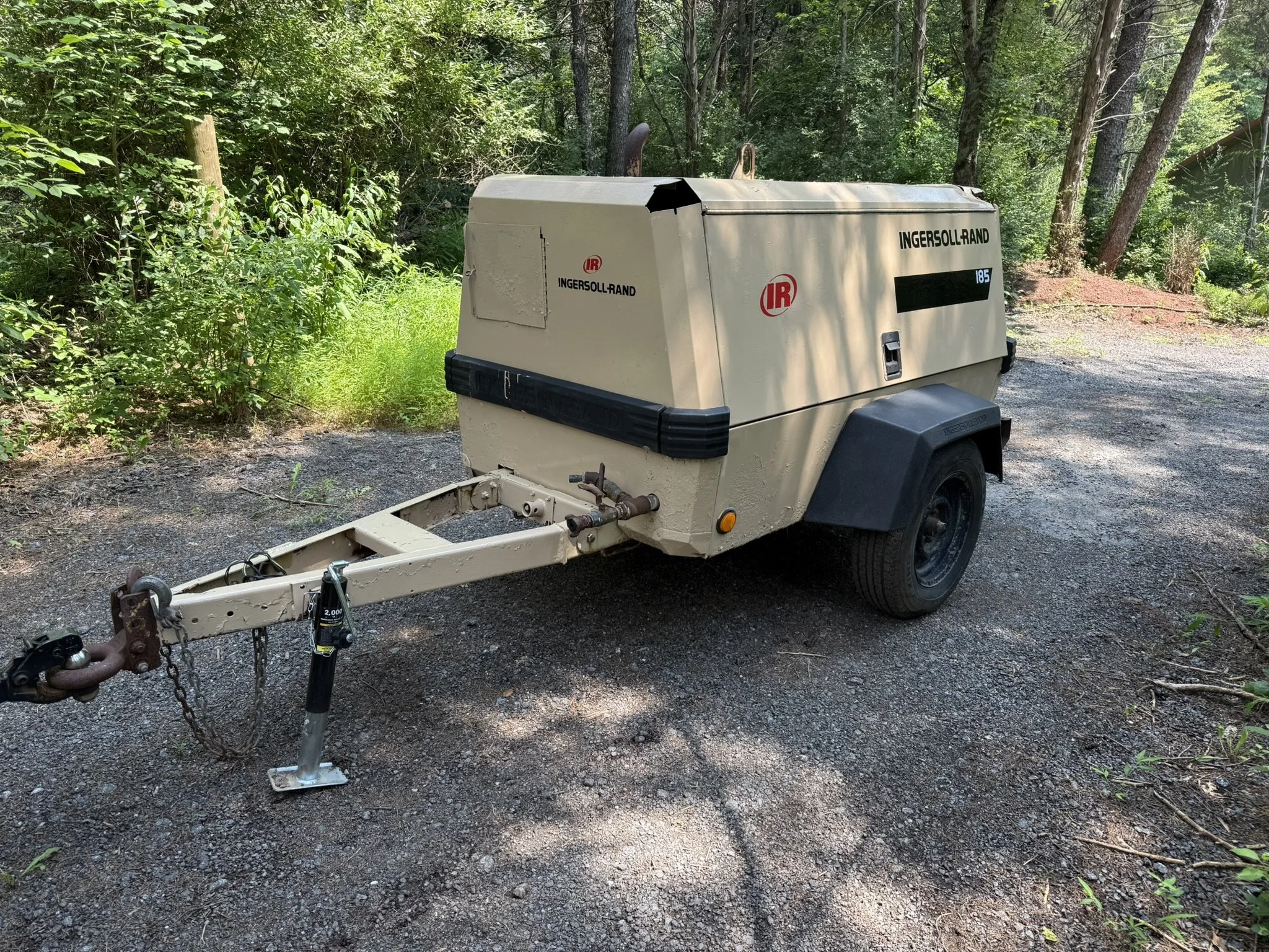 Ingersoll Rand 185 Tow Behind Portable Air Compressor 4045 Diesel Engine 2339 Hours Runs