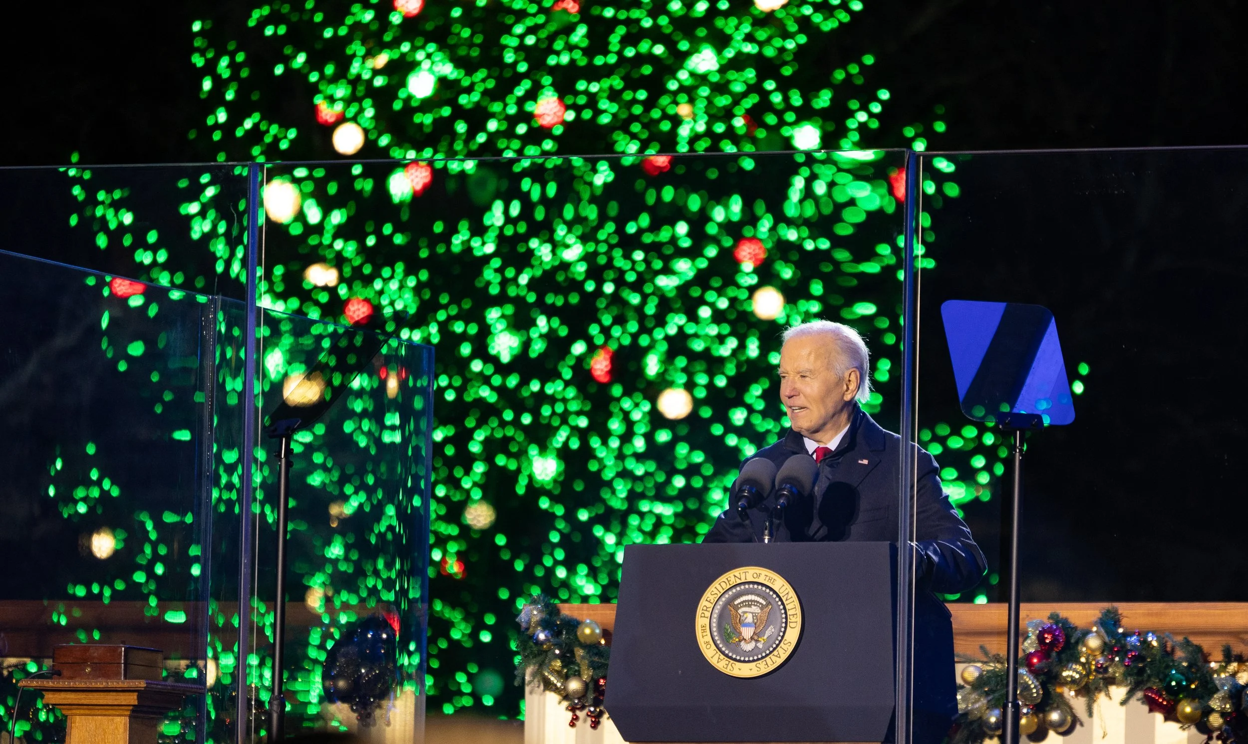 President Joe Biden Speaks at the 2024 National Christmas Tree Lighting