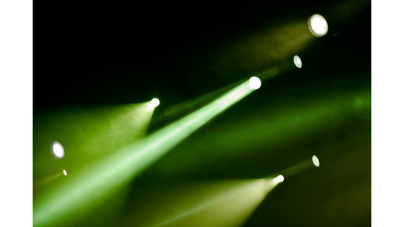Close-up of a green leaf with several droplets of water reflecting light.