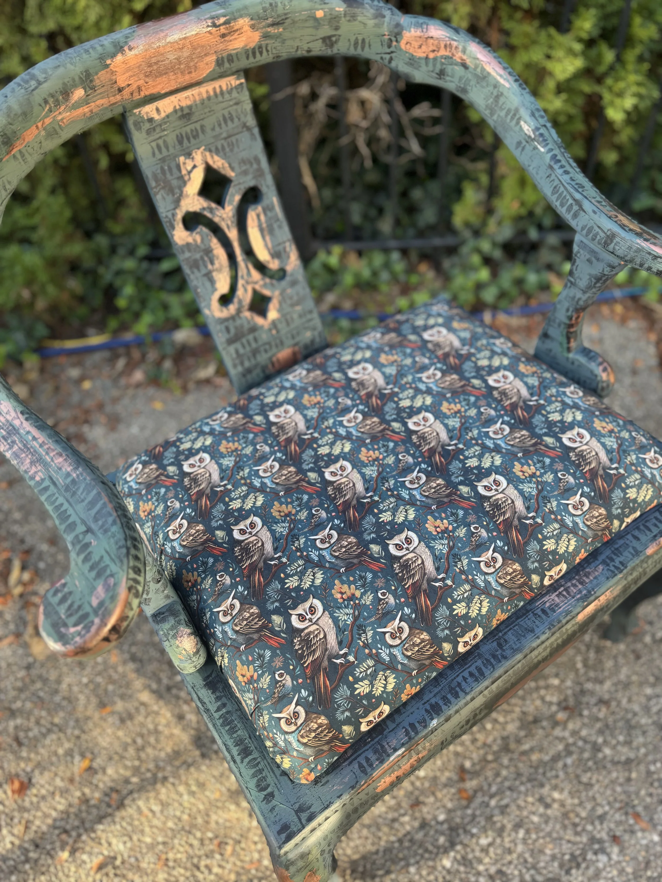 Distressed African style chair